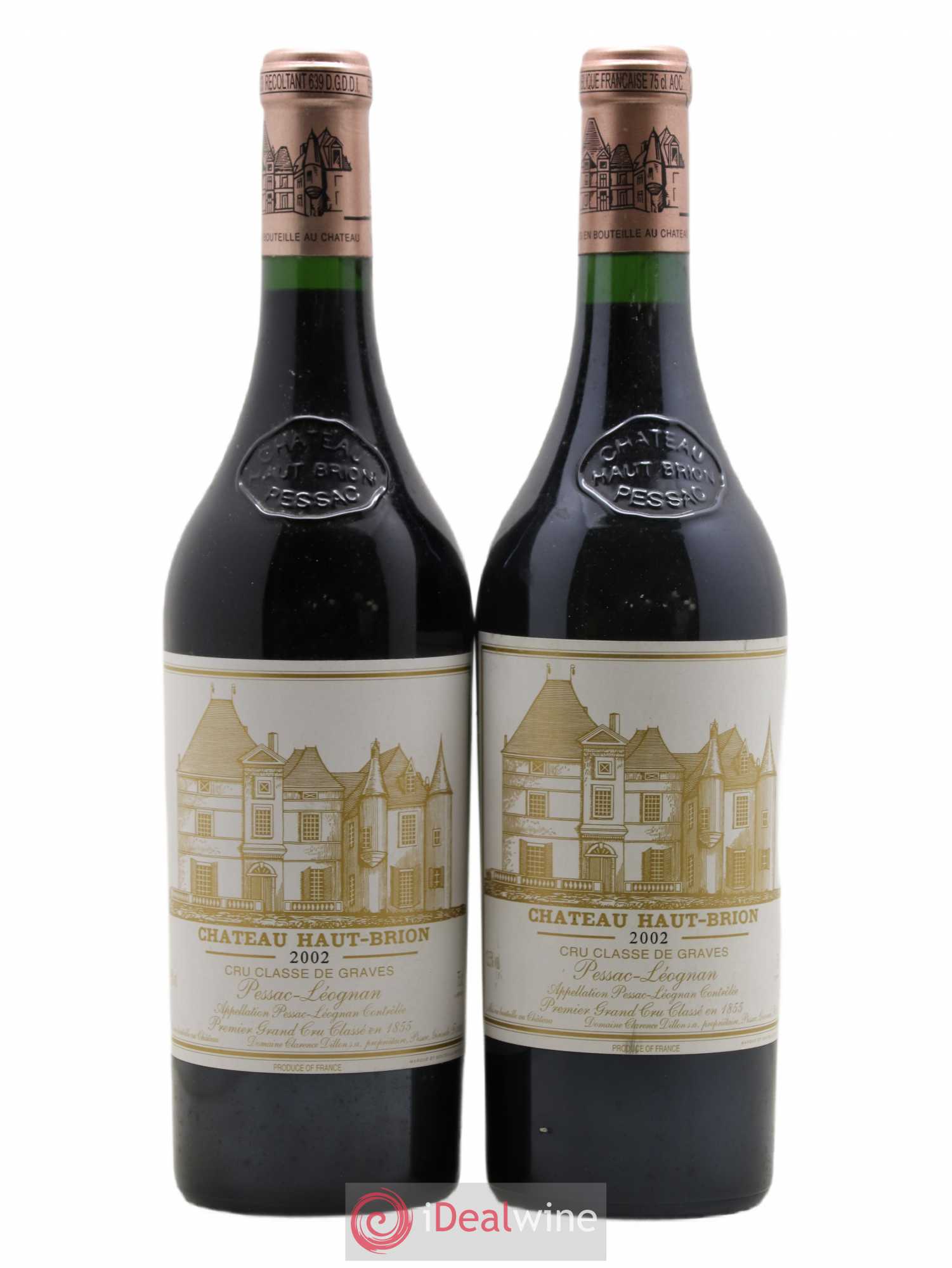 Château Haut Brion 1er Grand Cru Classé 2002 - Lot de 2 bouteilles - 0