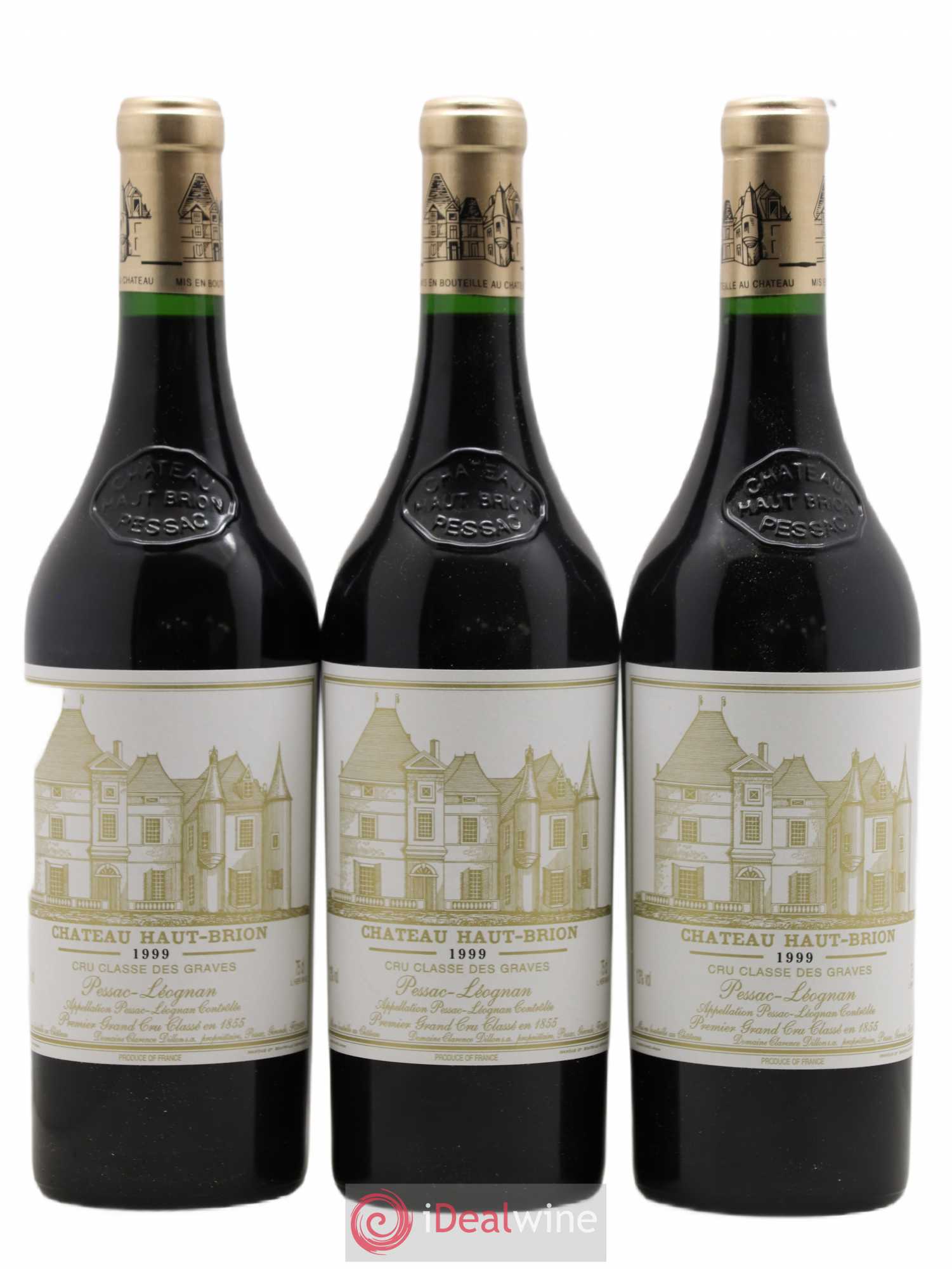 Château Haut Brion 1er Grand Cru Classé 1999 - Lot de 3 bouteilles - 0