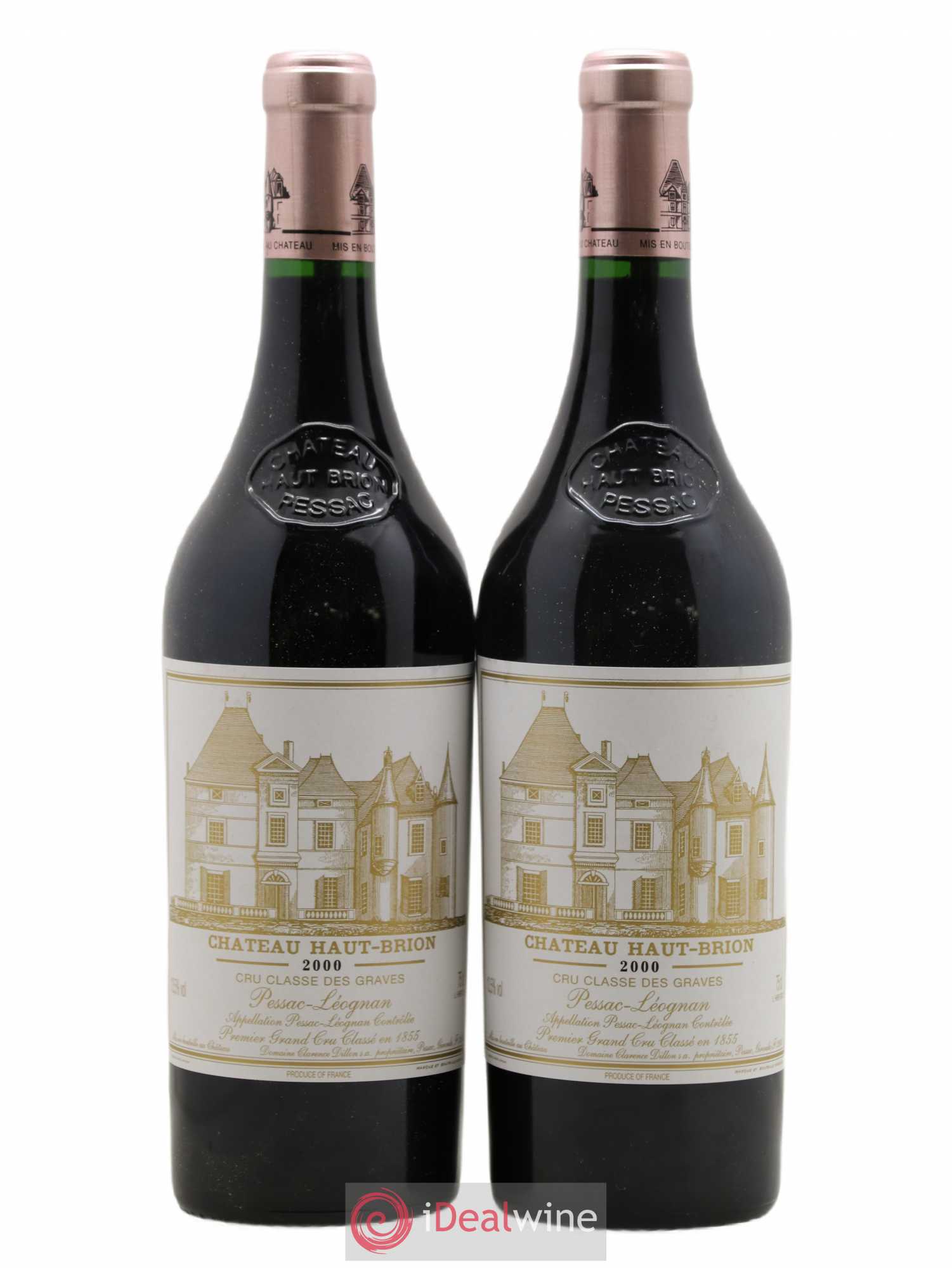 Château Haut Brion 1er Grand Cru Classé 2000 - Lot de 2 bouteilles - 0