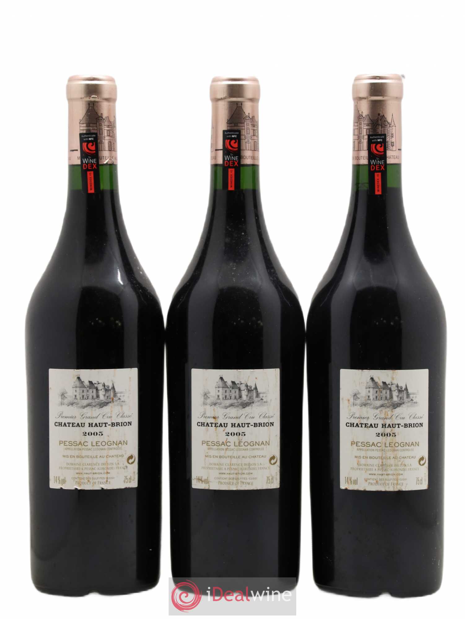 Château Haut Brion 1er Grand Cru Classé 2005 - Lot de 3 bouteilles - 1