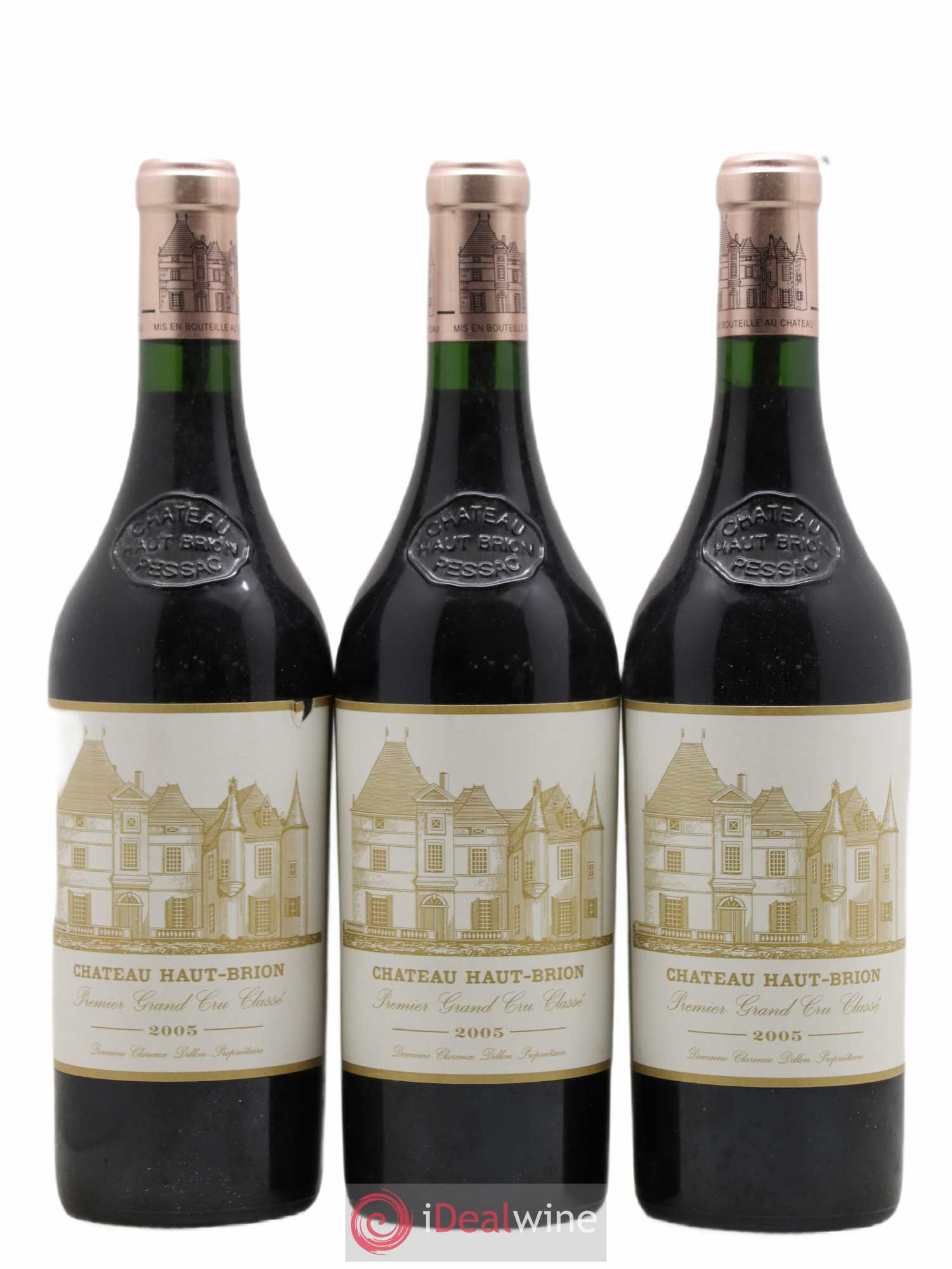 Château Haut Brion 1er Grand Cru Classé 2005 - Lot de 3 bouteilles - 0