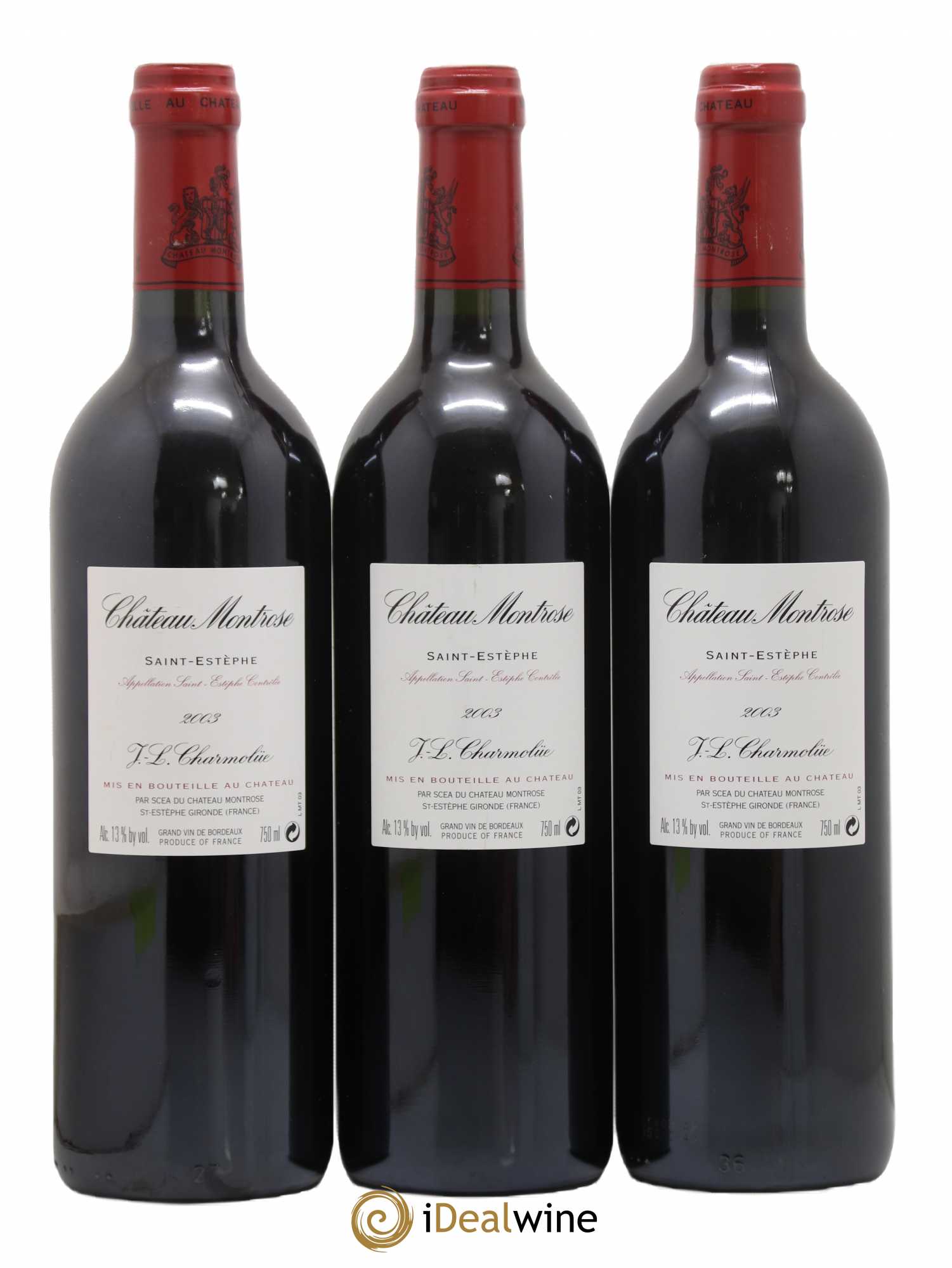 Château Montrose 2ème Grand Cru Classé 2003 - Lot de 3 bouteilles - 1