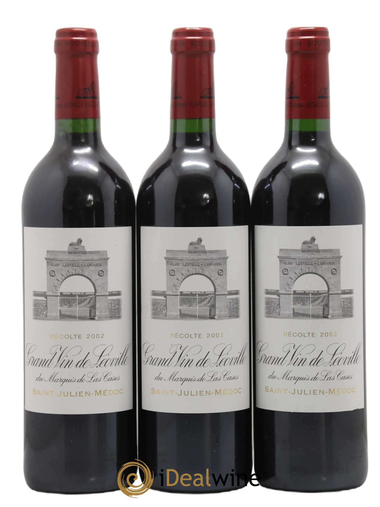 Château Léoville Las Cases 2ème Grand Cru Classé 2002 - Lot de 3 bouteilles - 0