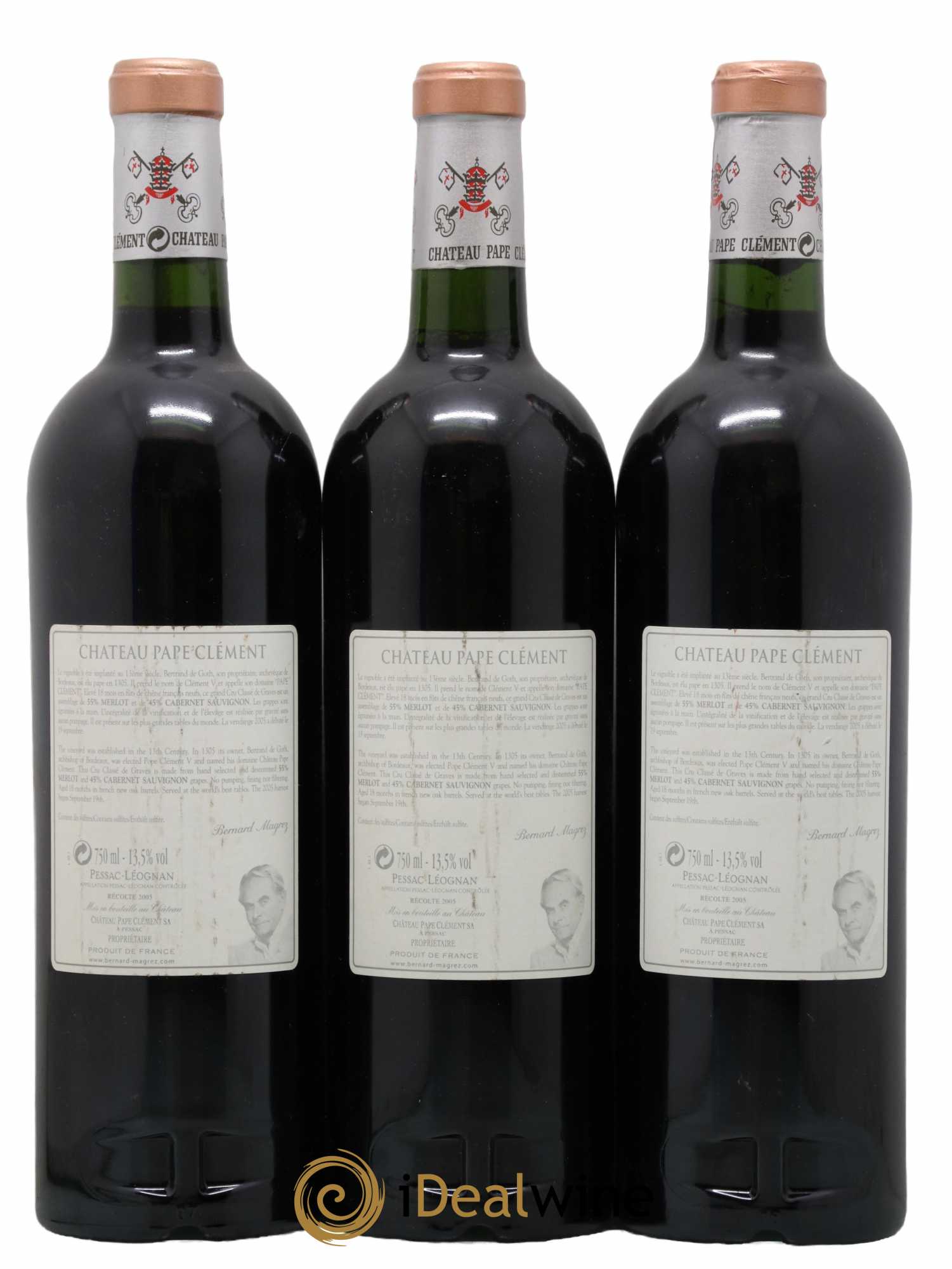 Château Pape Clément Cru Classé de Graves 2005 - Lot de 3 bouteilles - 1