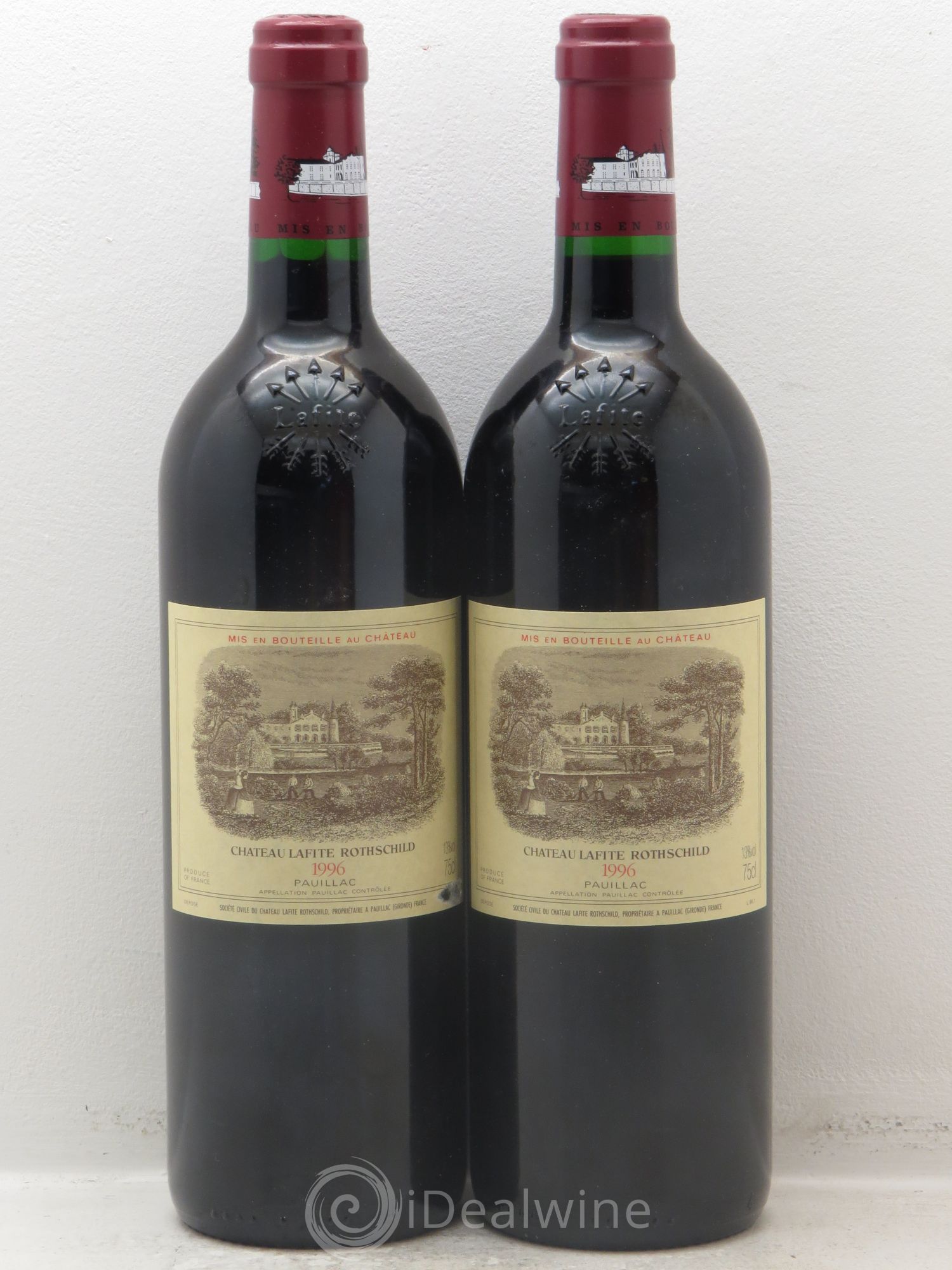 Château Lafite Rothschild 1er Grand Cru Classé 1996 - Lot de 2 bouteilles - 0