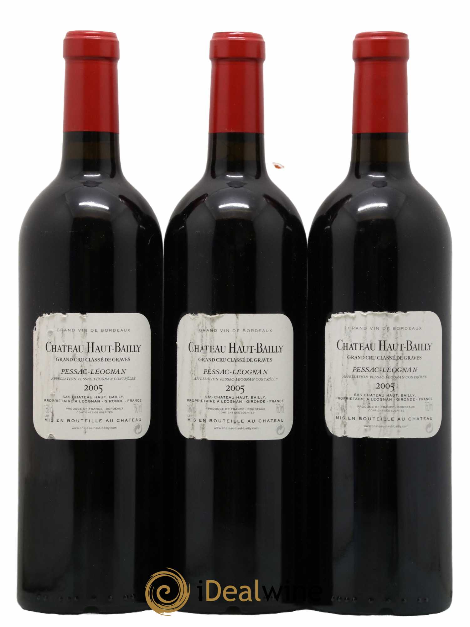 Château Haut-Bailly Cru Classé de Graves 2005 - Lot de 3 bouteilles - 1