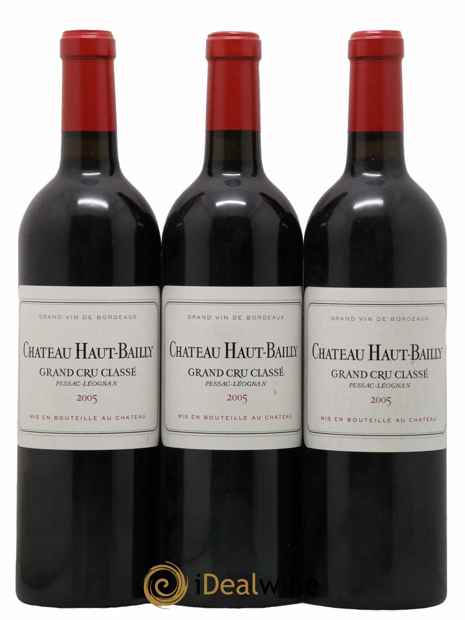 Château Haut-Bailly Cru Classé de Graves 2005 - Lot de 3 bouteilles - 0
