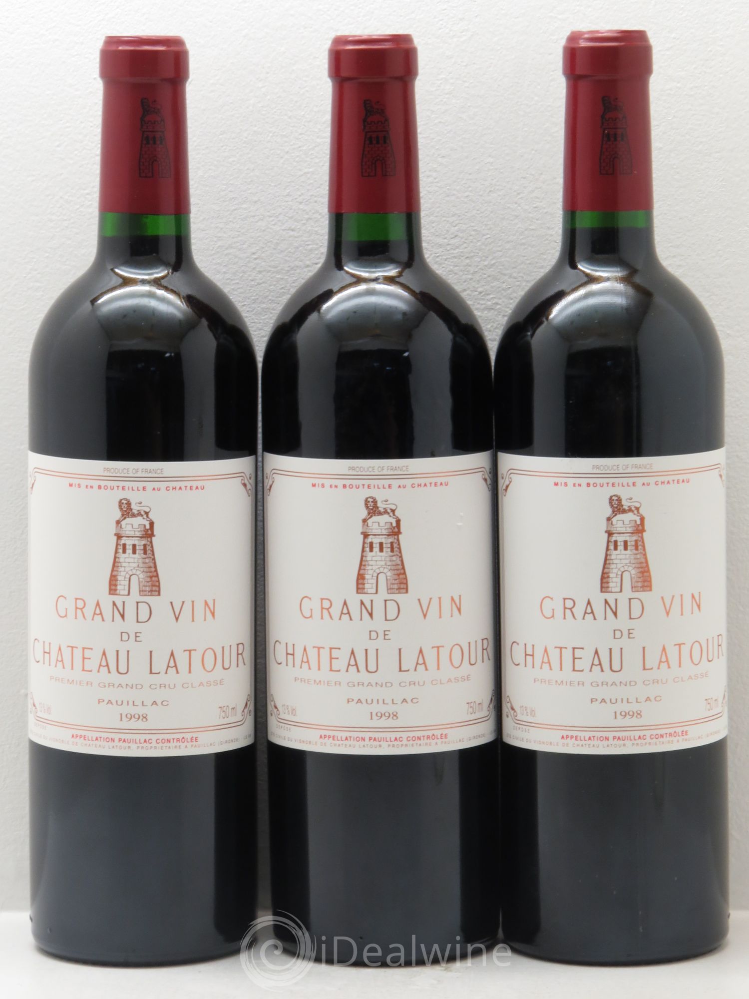 Château Latour 1er Grand Cru Classé 1998 - Lot de 3 bouteilles - 0
