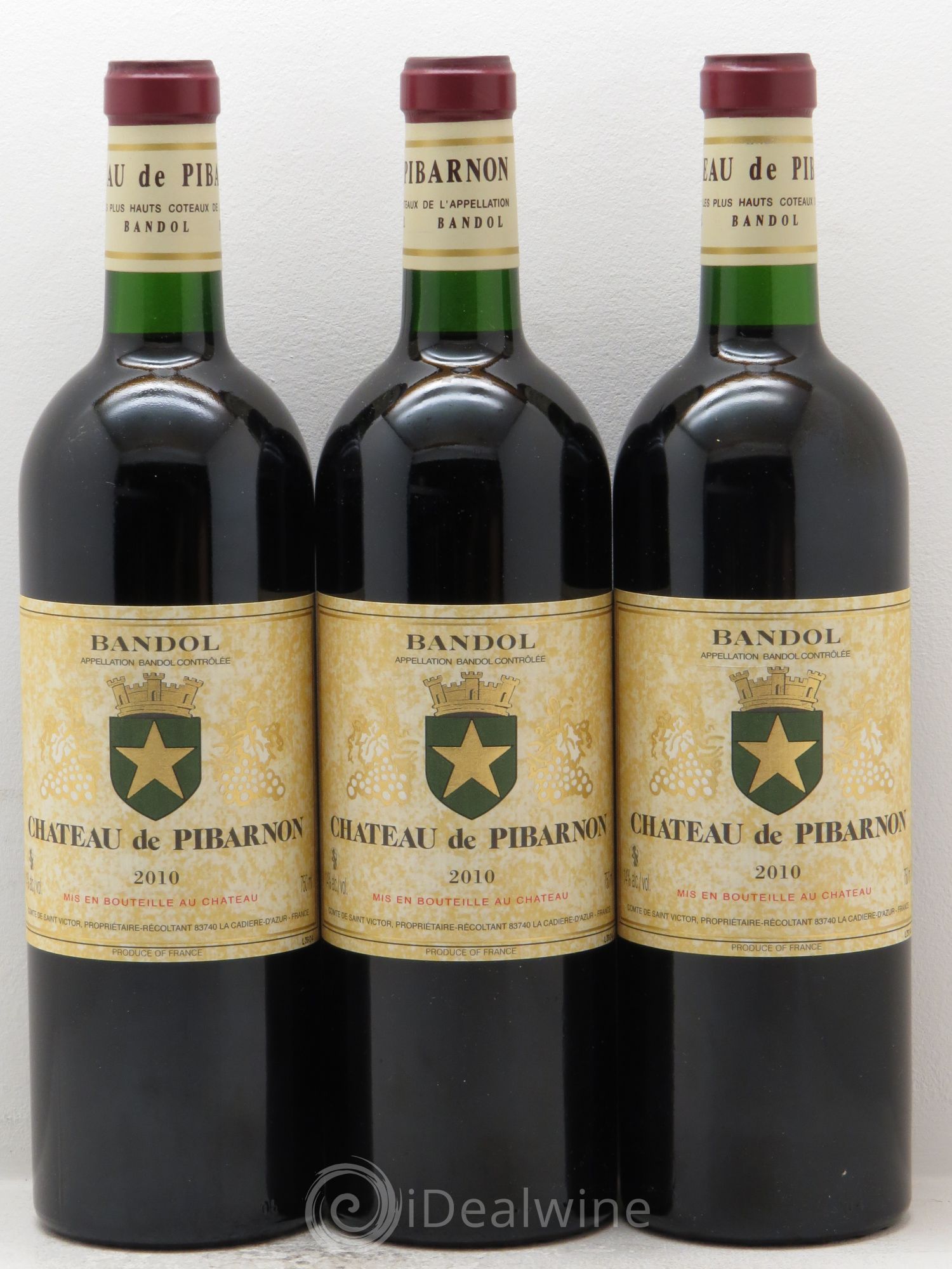 Bandol Château de Pibarnon Comte de Saint-Victor 2010 - Lot de 3 bouteilles - 0