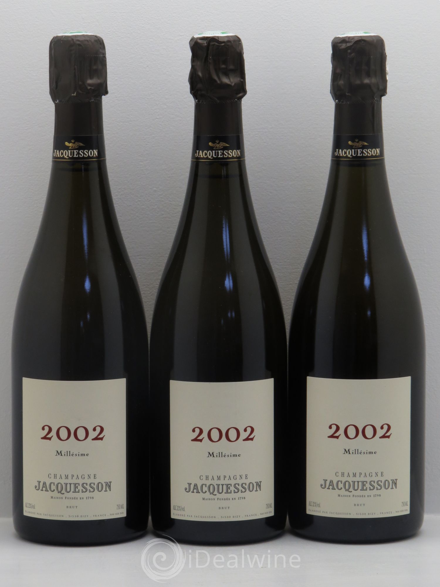 Millésimé Jacquesson 2002 - Lot de 3 bouteilles - 0