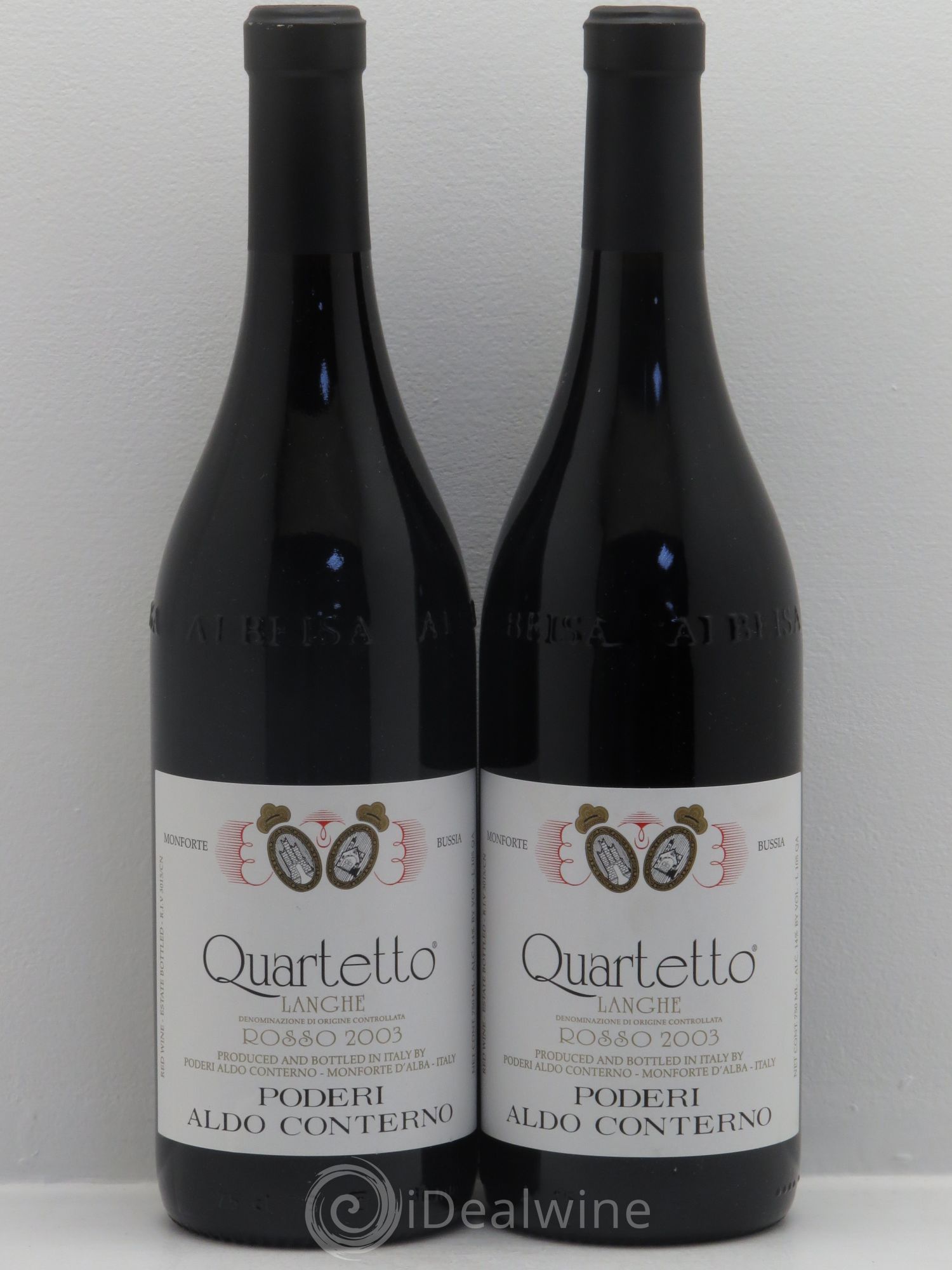 Langhe DOC Quartetto Aldo Conterno (sans prix de réserve) 2003 - Lotto di 2 bottiglie - 0