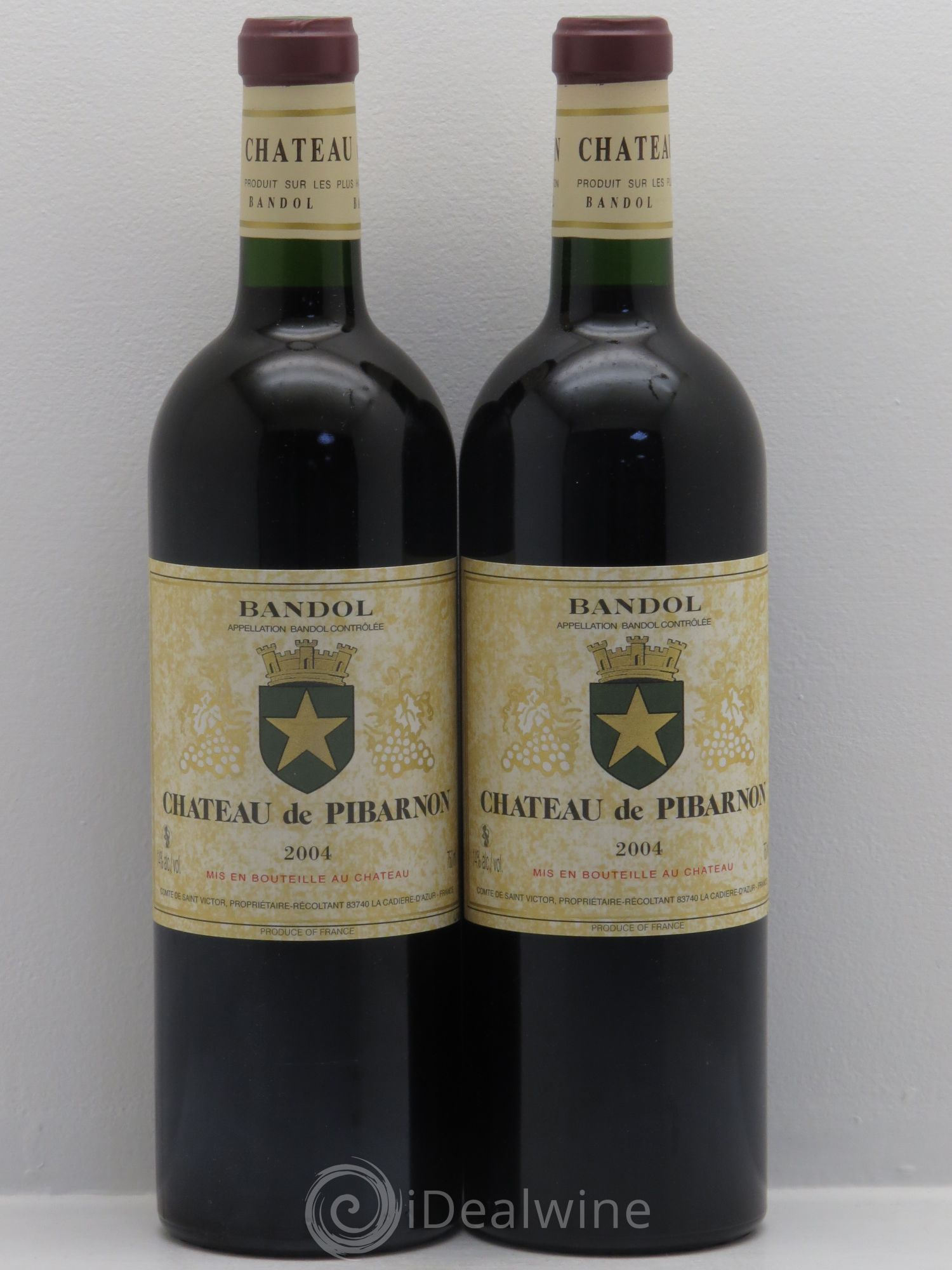 Bandol Château de Pibarnon Comte de Saint-Victor 2004 - Lot de 2 bouteilles - 0
