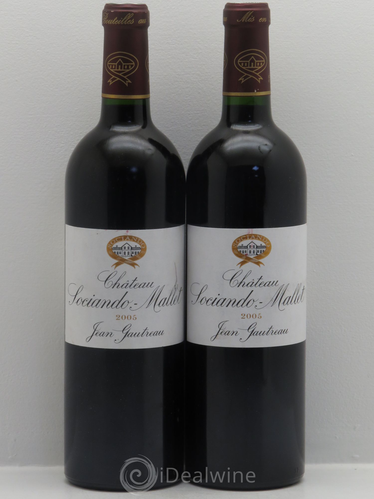 Château Sociando Mallet 2005 - Lot de 2 bouteilles - 0