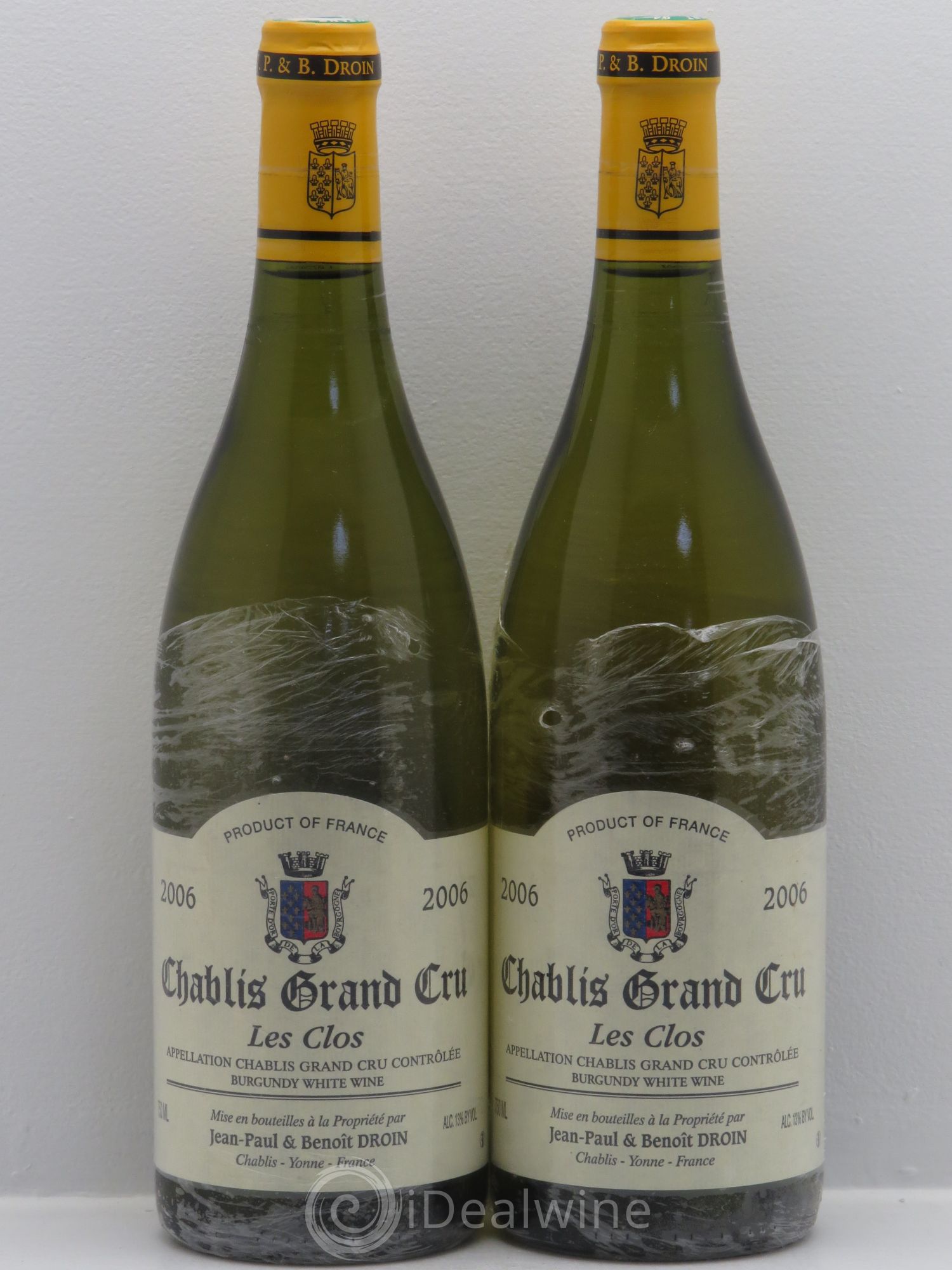 Chablis Grand Cru Les Clos Jean-Paul & Benoît Droin (Domaine) 2006 - Lot de 2 bouteilles - 0