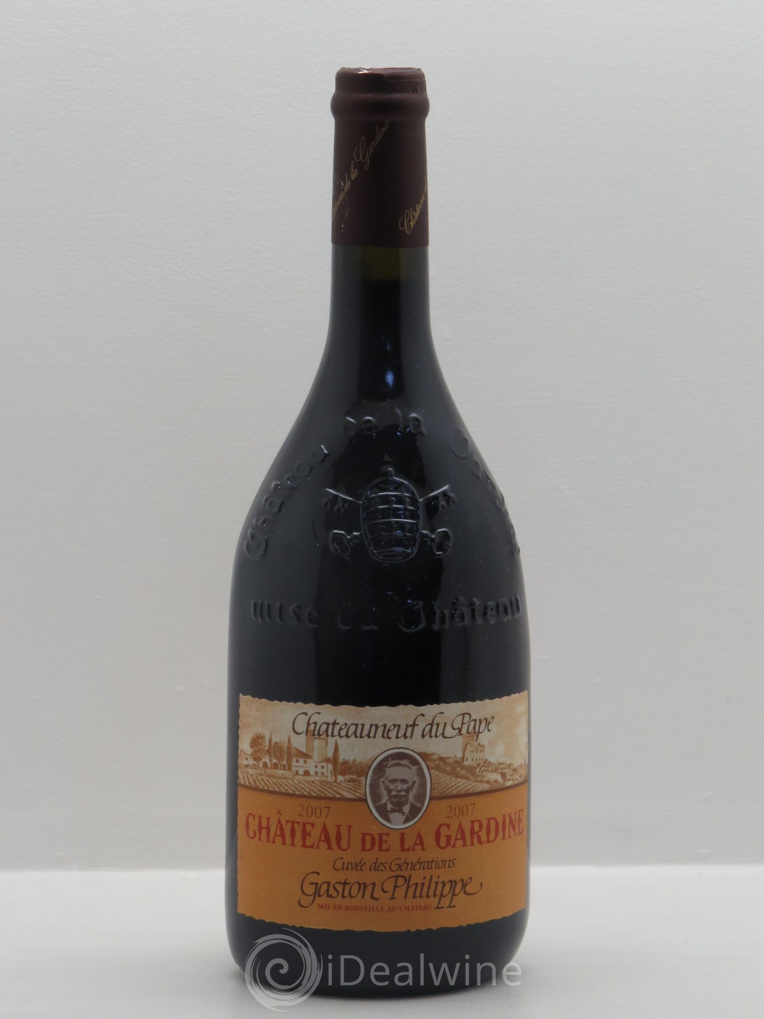 Châteauneuf-du-Pape Château de La Gardine Cuvée des Générations Gaston Philippe Famille Brunel 2007 - Lot de 1 bouteille - 0