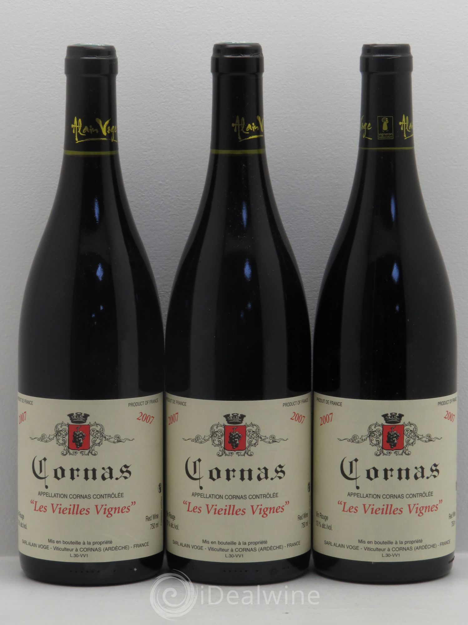 Cornas Les Vieilles Vignes Alain Voge (Domaine) 2007 - Lot de 3 bouteilles - 0