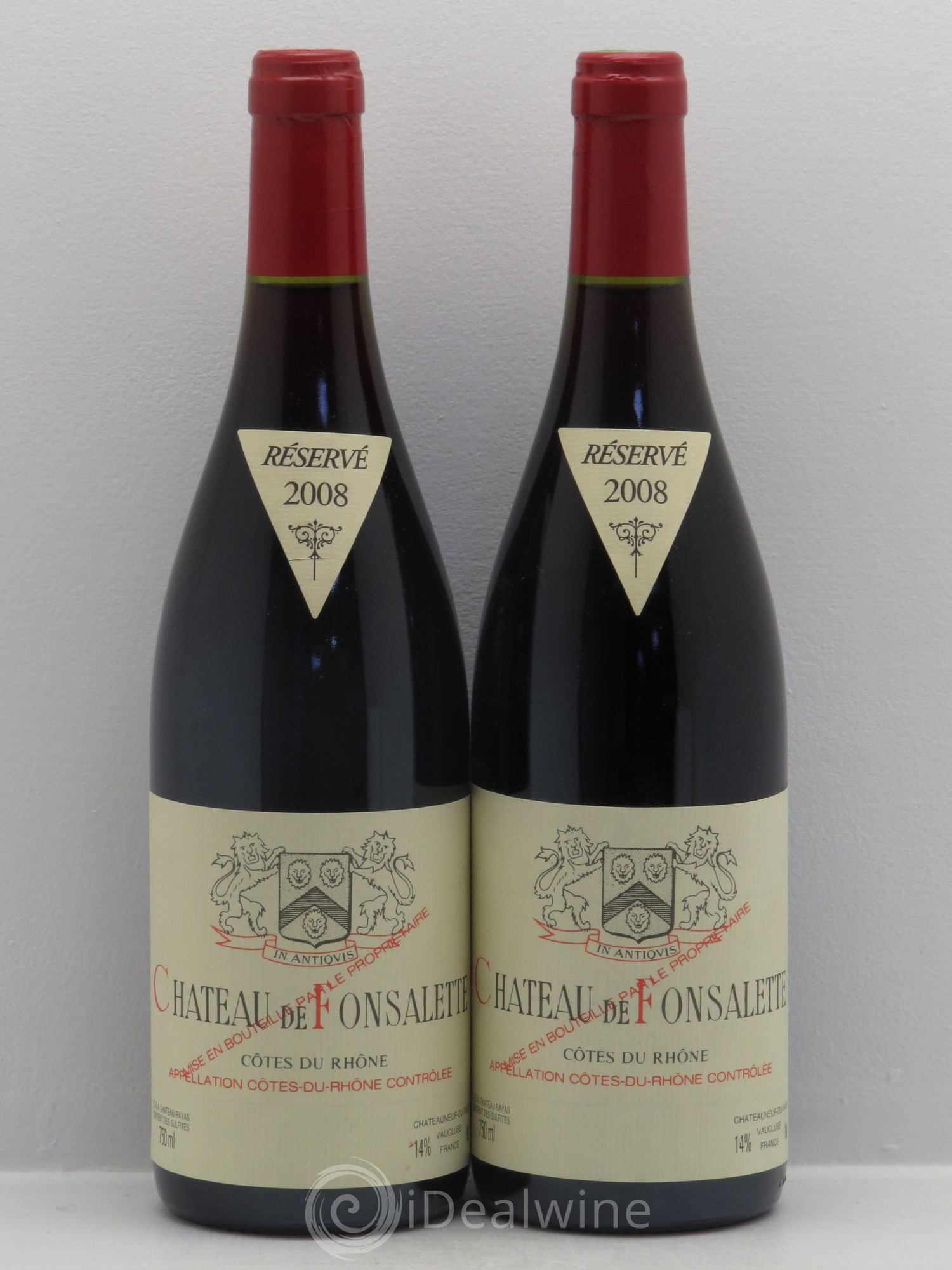 Côtes-du-Rhône Château de Fonsalette Emmanuel Reynaud 2008 - Lot de 2 bouteilles - 0