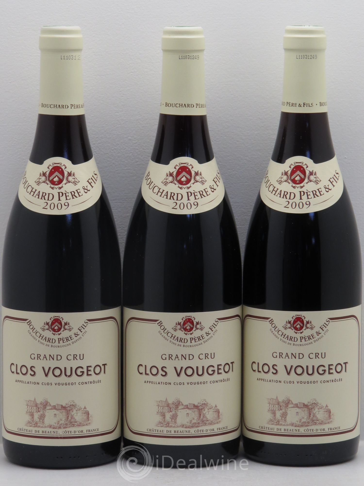 Clos de Vougeot Grand Cru Bouchard Père & Fils 2009 - Lot de 3 bouteilles - 0