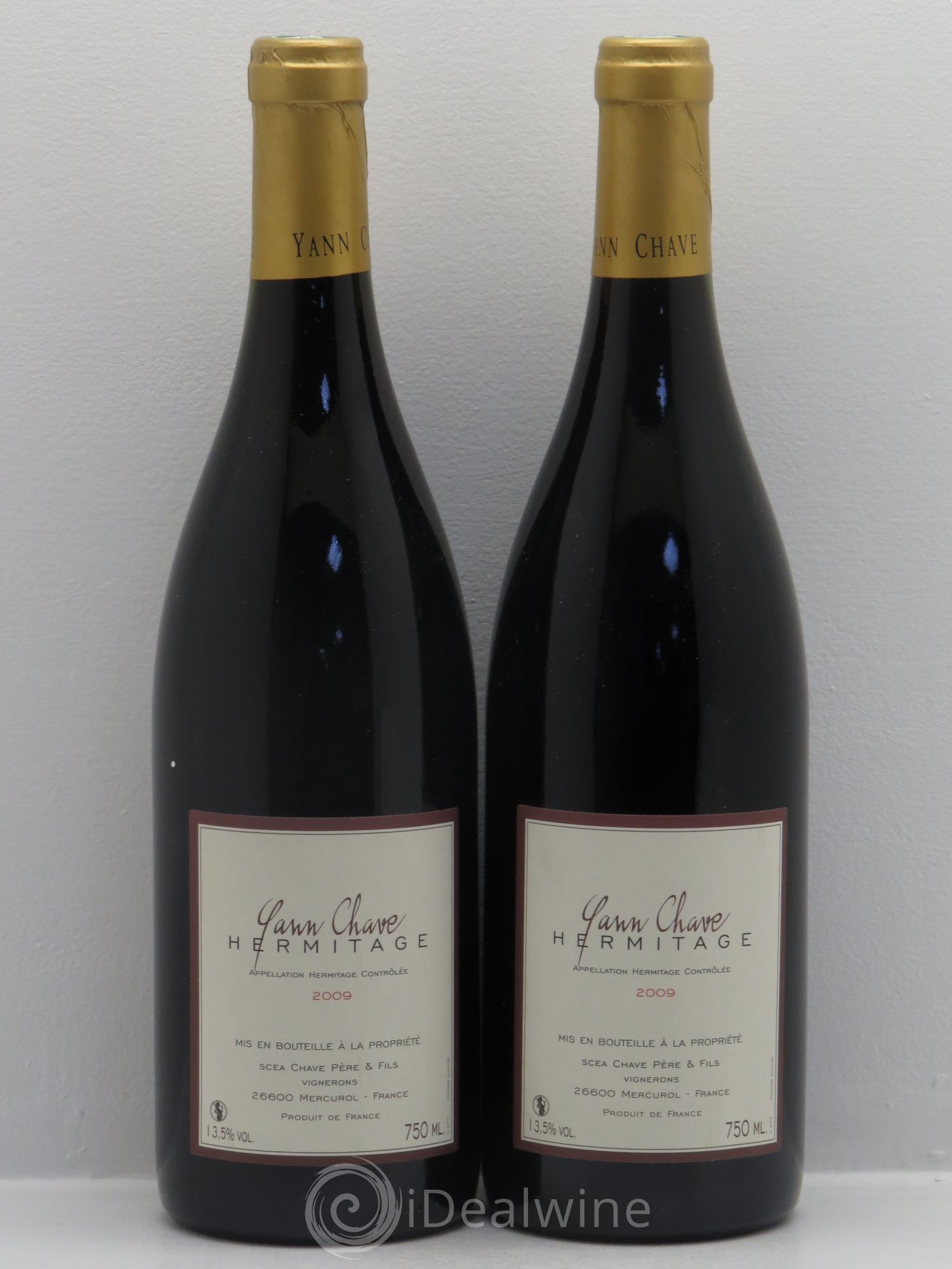 Hermitage Yann Chave 2009 - Lot de 2 bouteilles - 0
