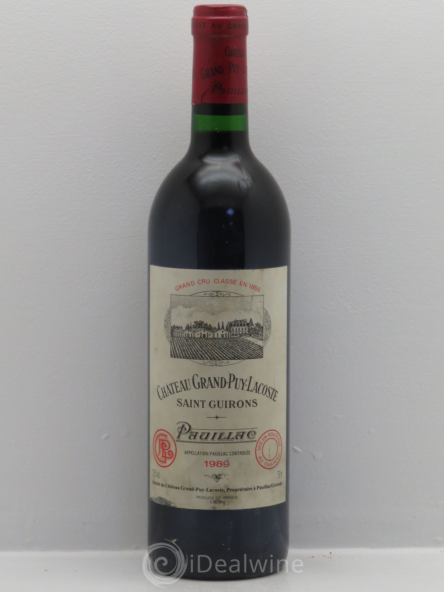 Château Grand Puy Lacoste 5ème Grand Cru Classé 1989 - Lot de 1 bouteille - 0