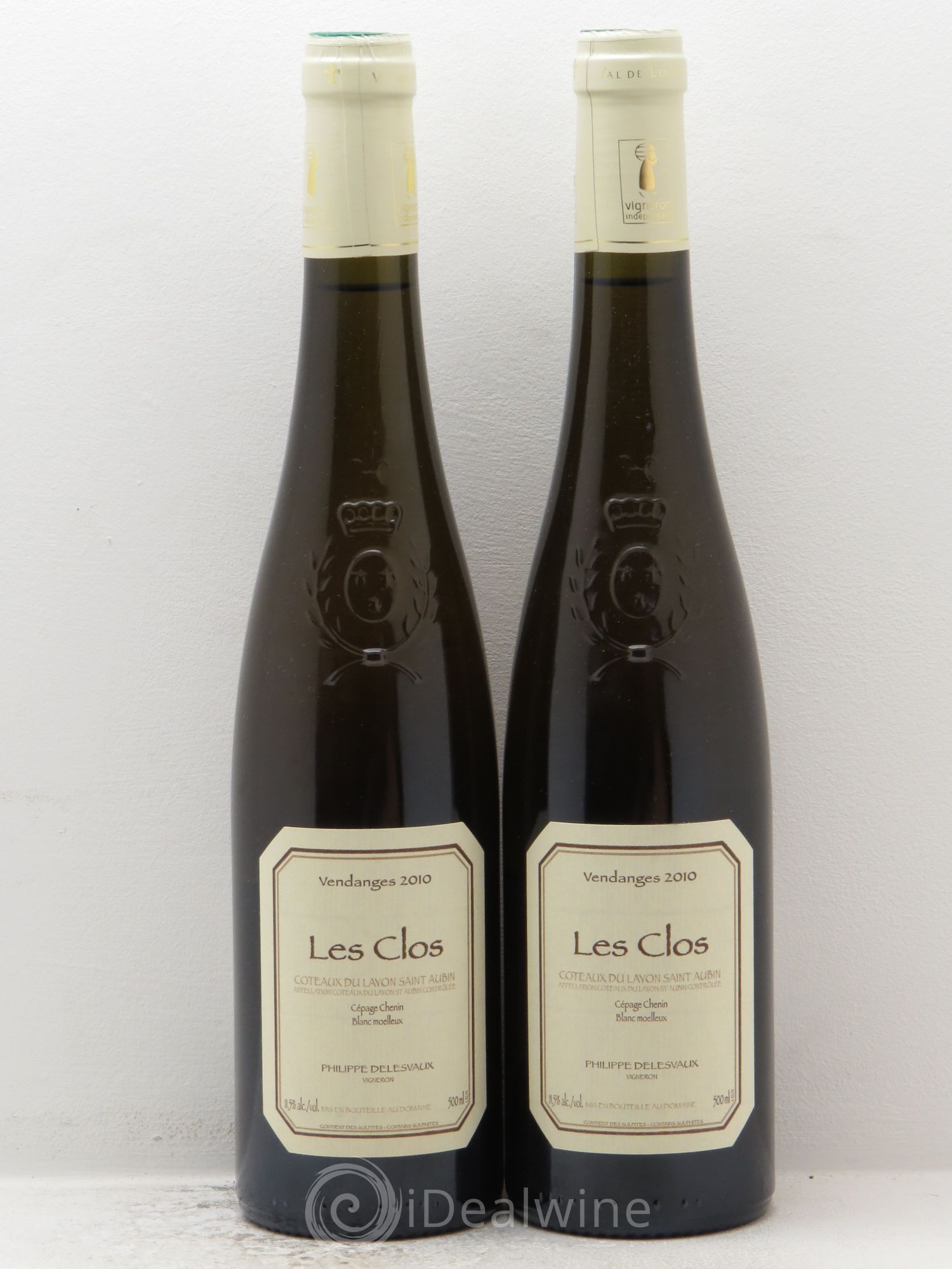 Coteaux du Layon Saint Aubin Les Clos Delesveaux (50cl) (sans prix de réserve) 2010 - Lotto di 2 bottiglie - 0