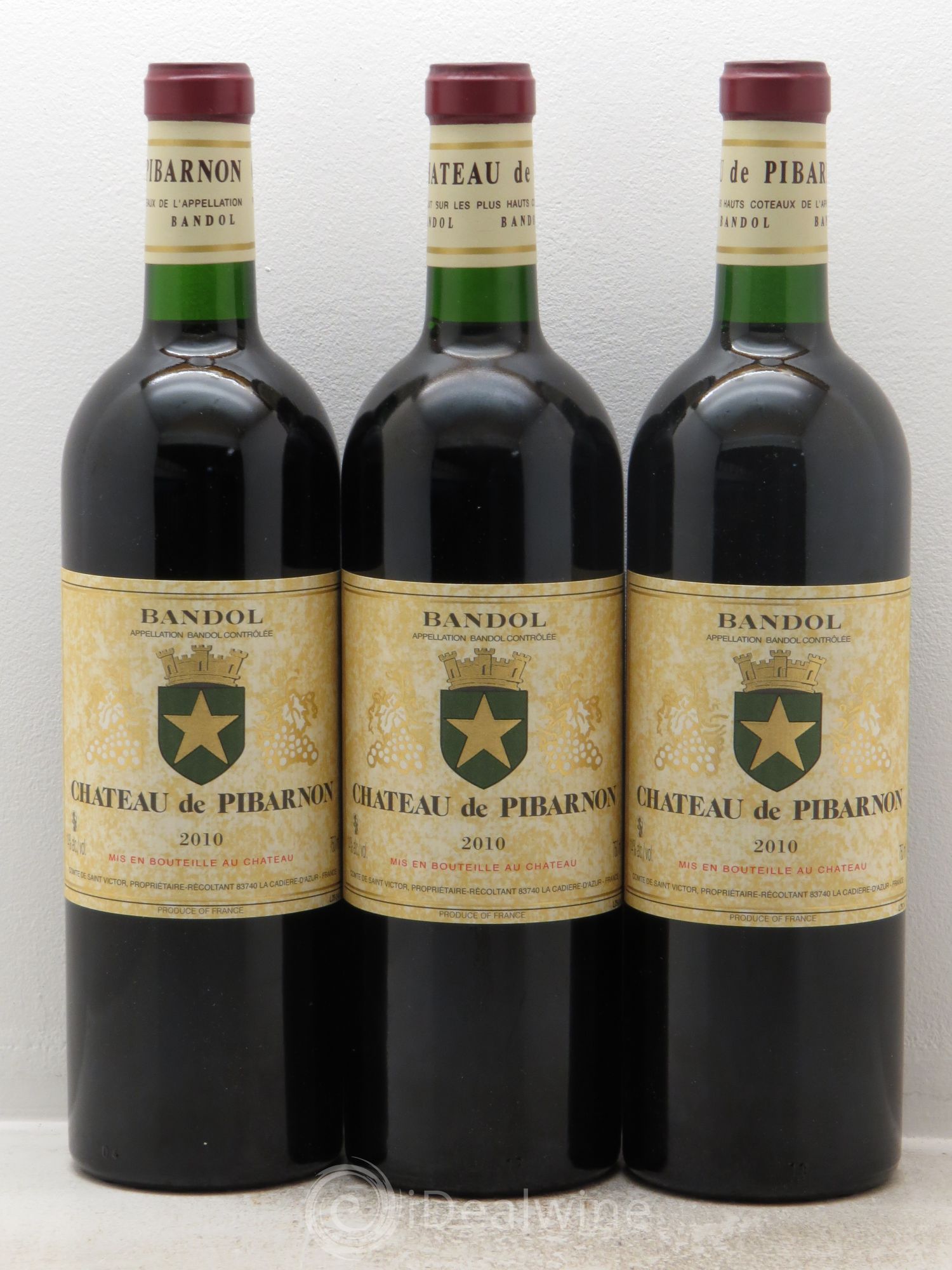 Bandol Château de Pibarnon Comte de Saint-Victor 2010 - Lot de 3 bouteilles - 0