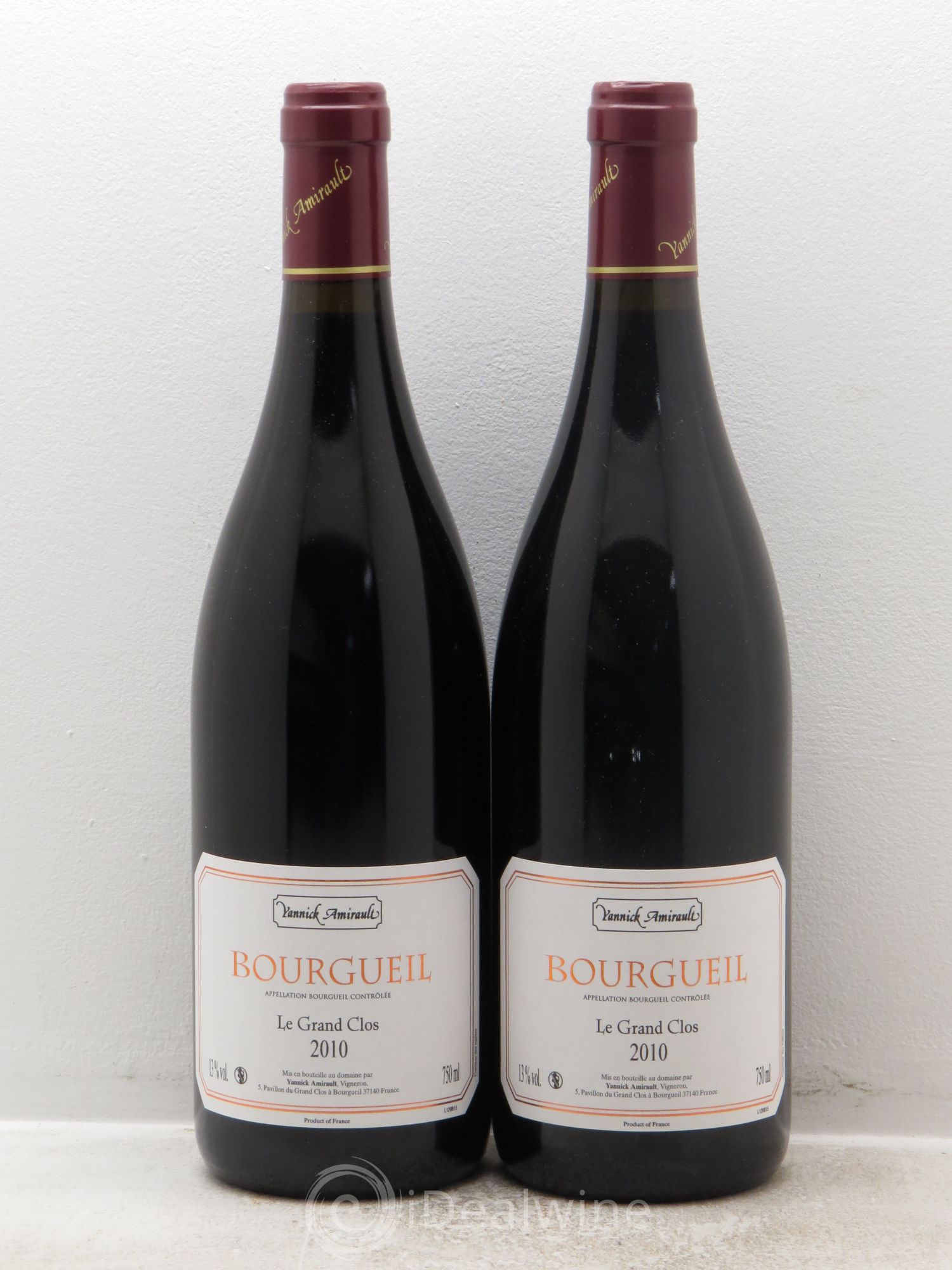 Bourgueil Grand Clos Yannick Amirault (Domaine) 2010 - Lot de 2 bouteilles - 0
