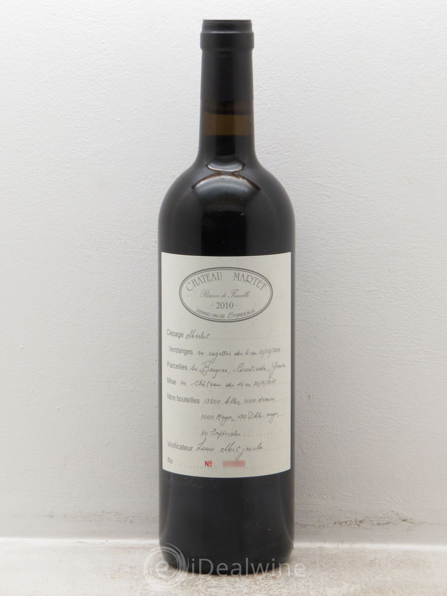 Bordeaux Château Martet 2010 - Posten von 1 Flasche - 0