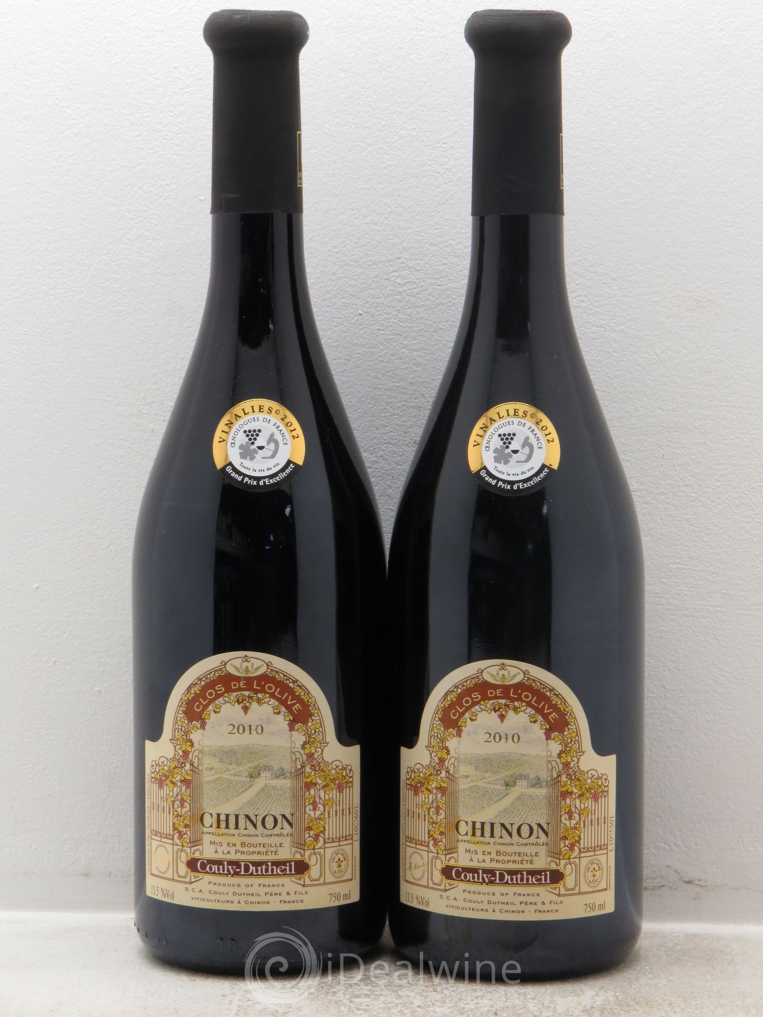 Chinon Clos de l'Olive - Couly Dutheil 2010 - Posten von 2 Flaschen - 0