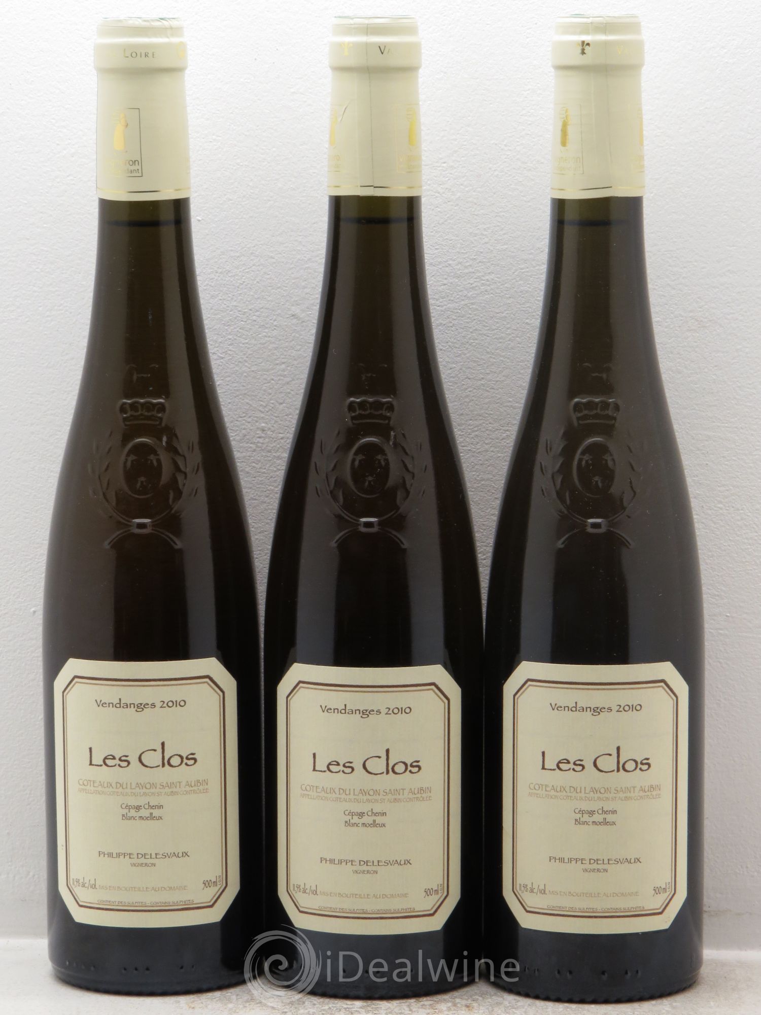 Coteaux du Layon Les Clos Philippe Delesvaux (50cl) 2010 - Lotto di 3 bottiglie - 0
