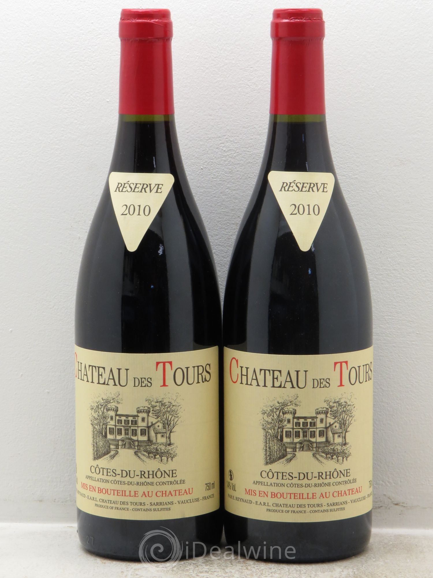 Côtes-du-Rhône Château des Tours Emmanuel Reynaud Réserve 2010 - Lot de 2 bouteilles - 0