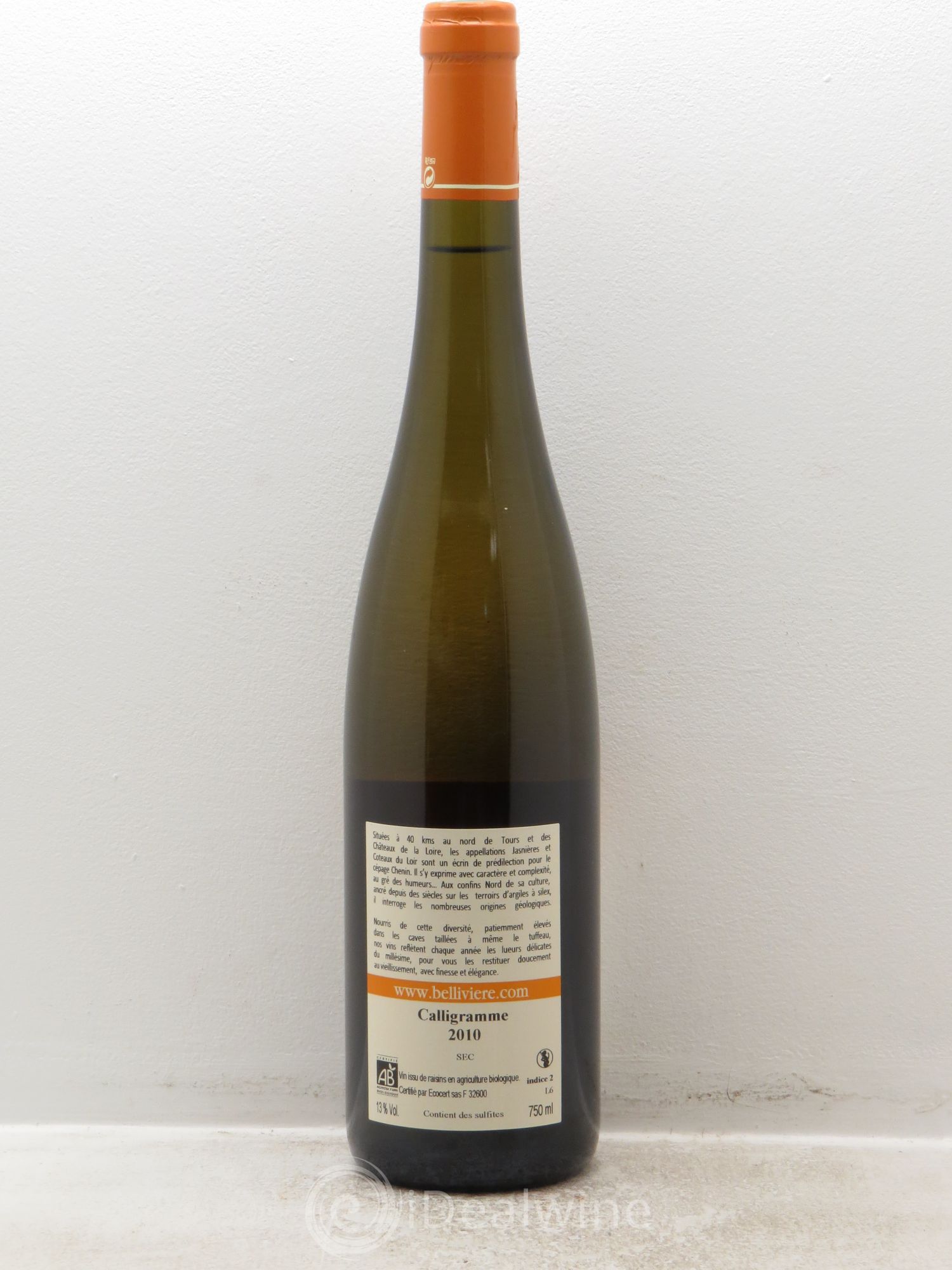 Jasnières Calligramme de Bellivière 2010 - Posten von 1 Flasche - 1