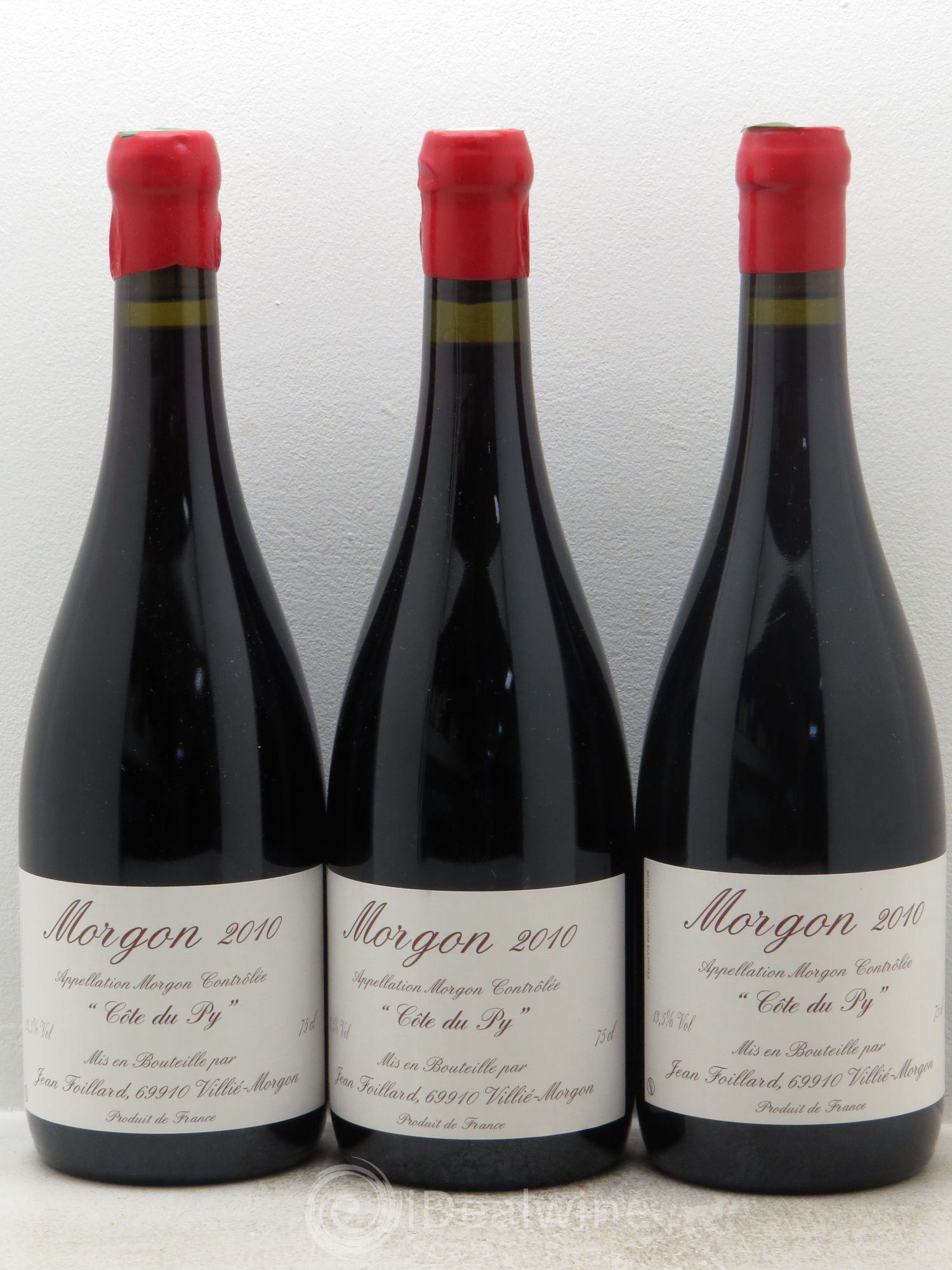 Morgon Côte du Py Jean Foillard 2010 - Lot de 3 bouteilles - 0