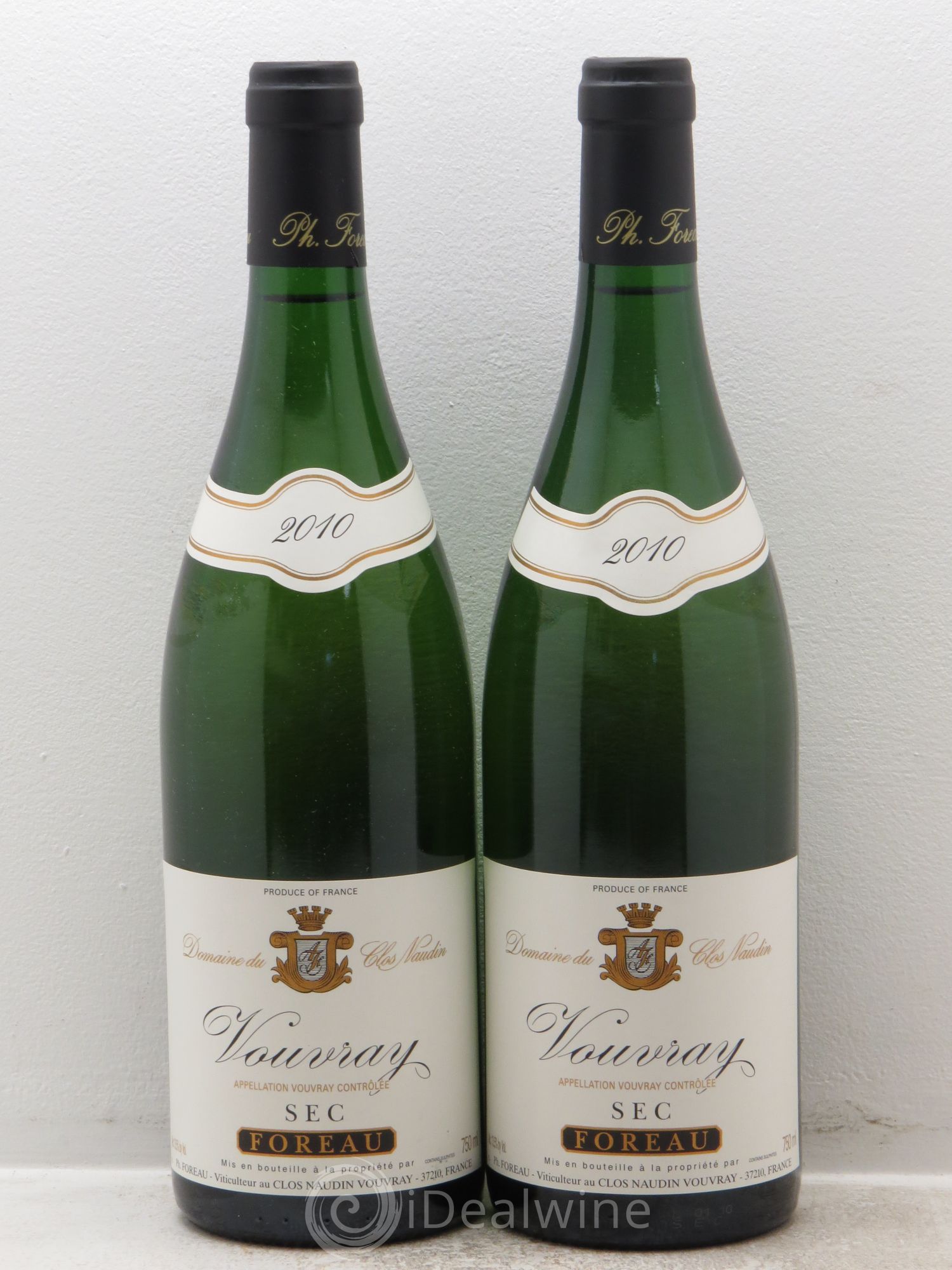 Vouvray Sec Clos Naudin - Philippe Foreau 2010 - Lot de 2 bouteilles - 0
