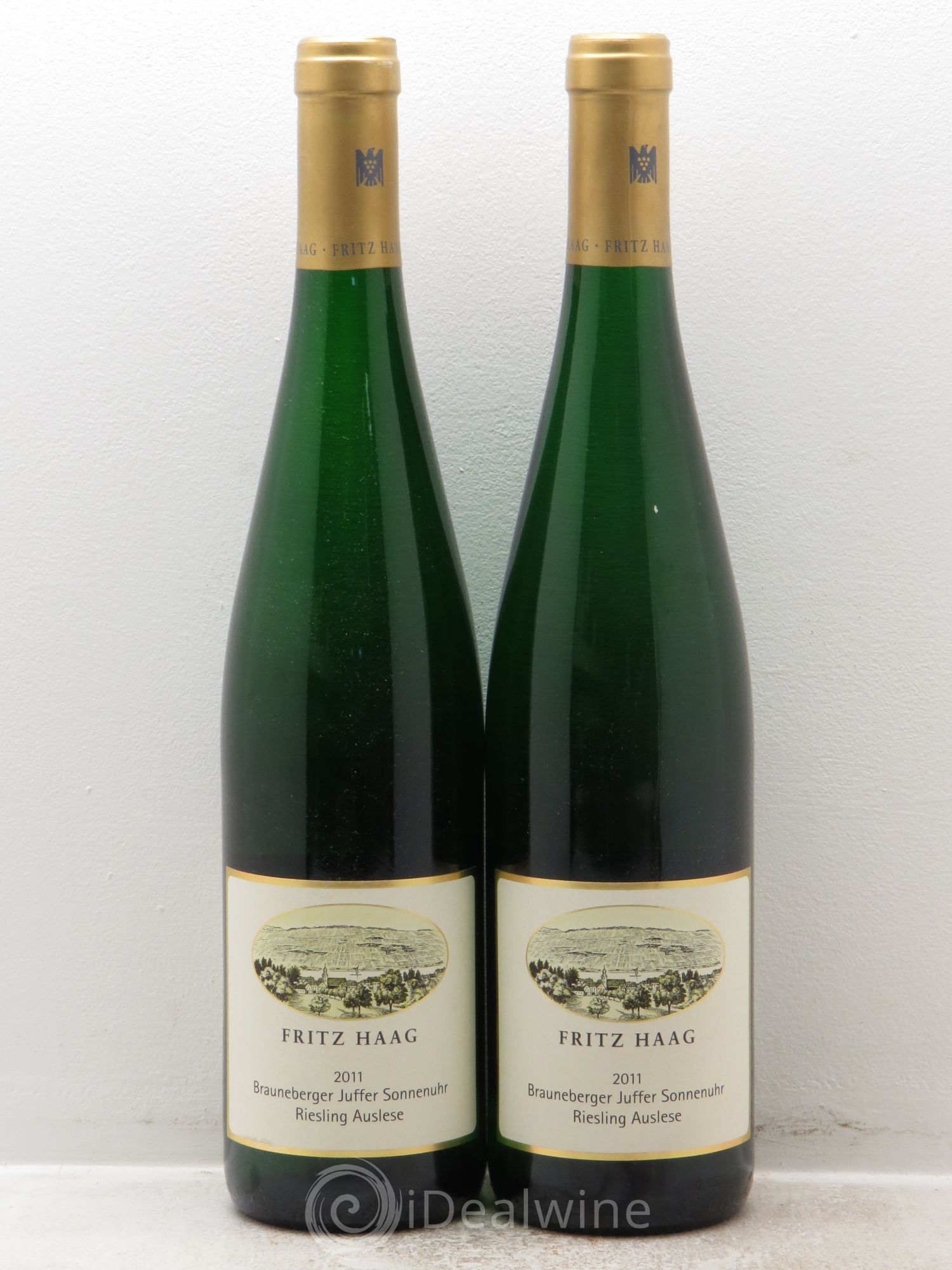 Riesling Brauneberger Juffer Sonnenuhr Auslese Fritz Haag (gold kapsel) 2011 - Lotto di 2 bottiglie - 0