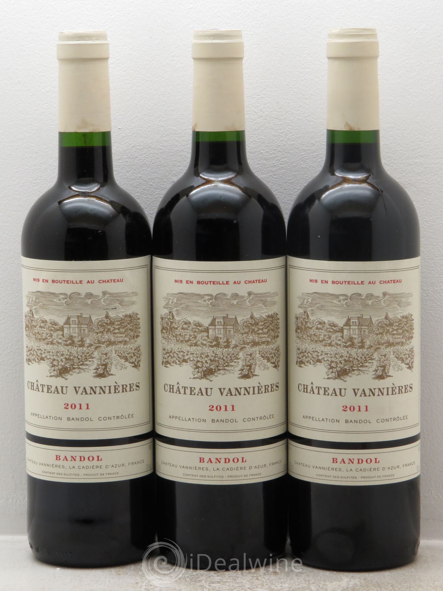 Bandol Château Vannières Éric et Charles-Éric Boisseaux 2011 - Lot de 3 bouteilles - 0