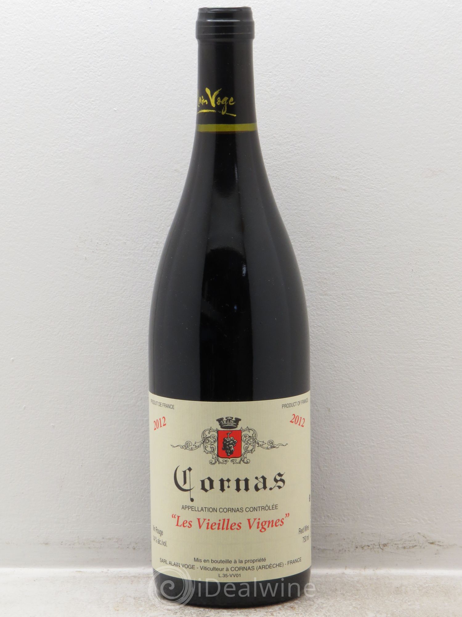 Cornas Les Vieilles Vignes Alain Voge (Domaine) 2012 - Lot de 1 bouteille - 0