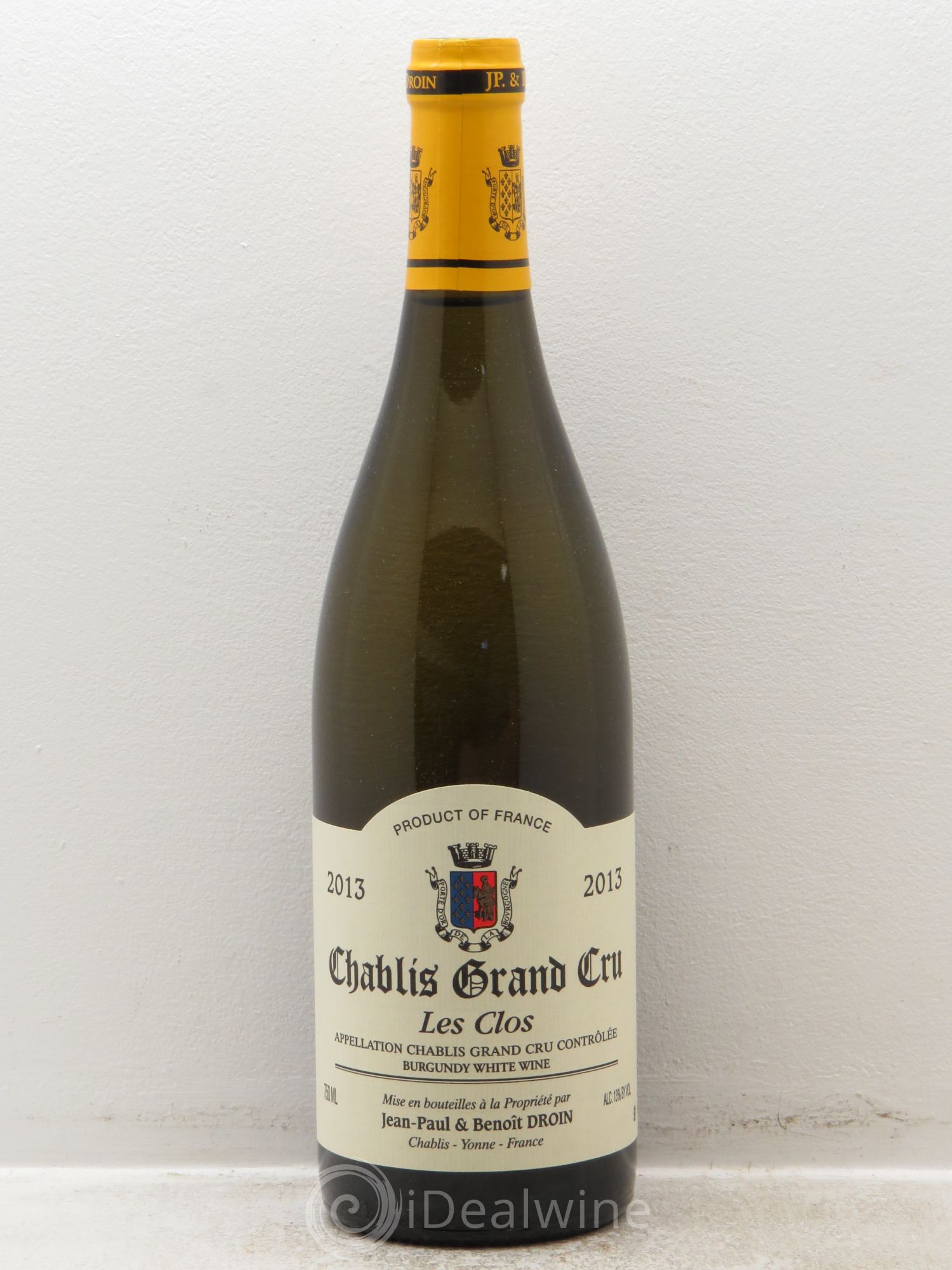 Chablis Grand Cru Les Clos Jean-Paul & Benoît Droin (Domaine) 2013 - Lot de 1 bouteille - 0