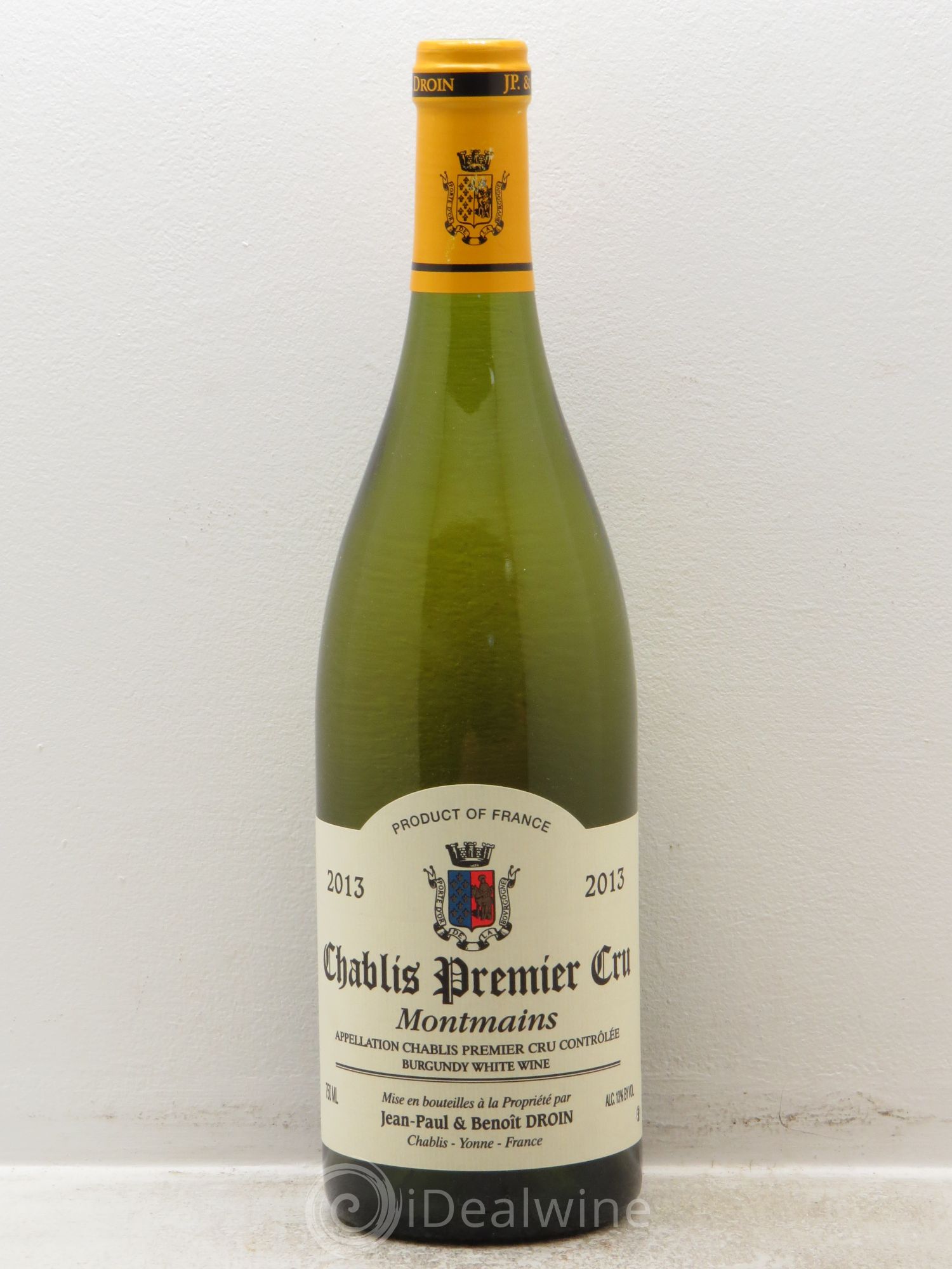 Chablis 1er Cru Montmains Jean-Paul & Benoît Droin (Domaine) 2013 - Lot de 1 bouteille - 0