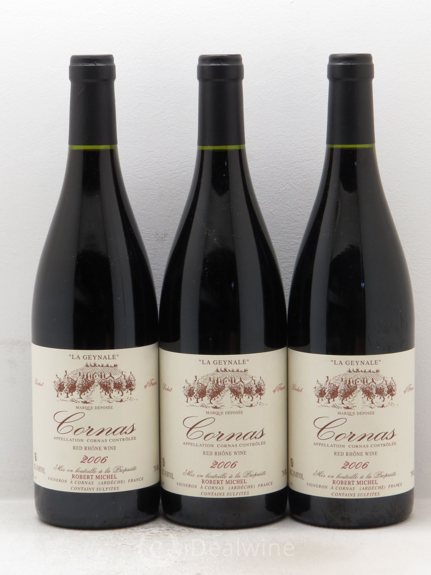 Cornas La Geynale Robert Michel 2006 - Lot de 3 bouteilles - 0