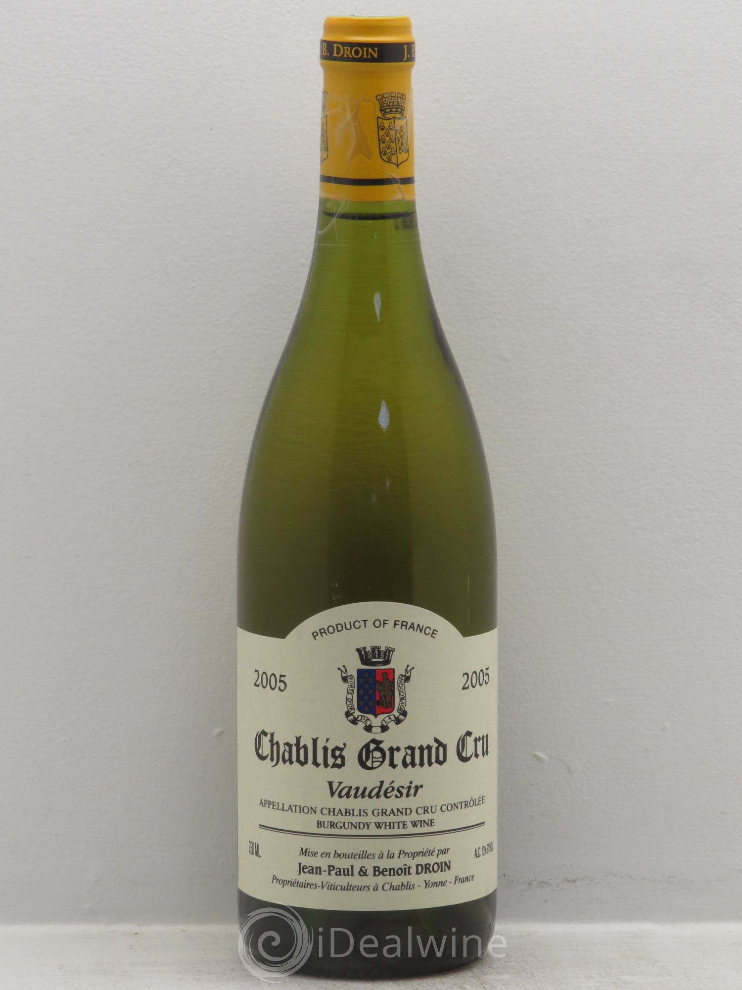 Chablis Grand Cru Vaudésir Jean-Paul & Benoît Droin (Domaine) 2005 - Lot de 1 bouteille - 0