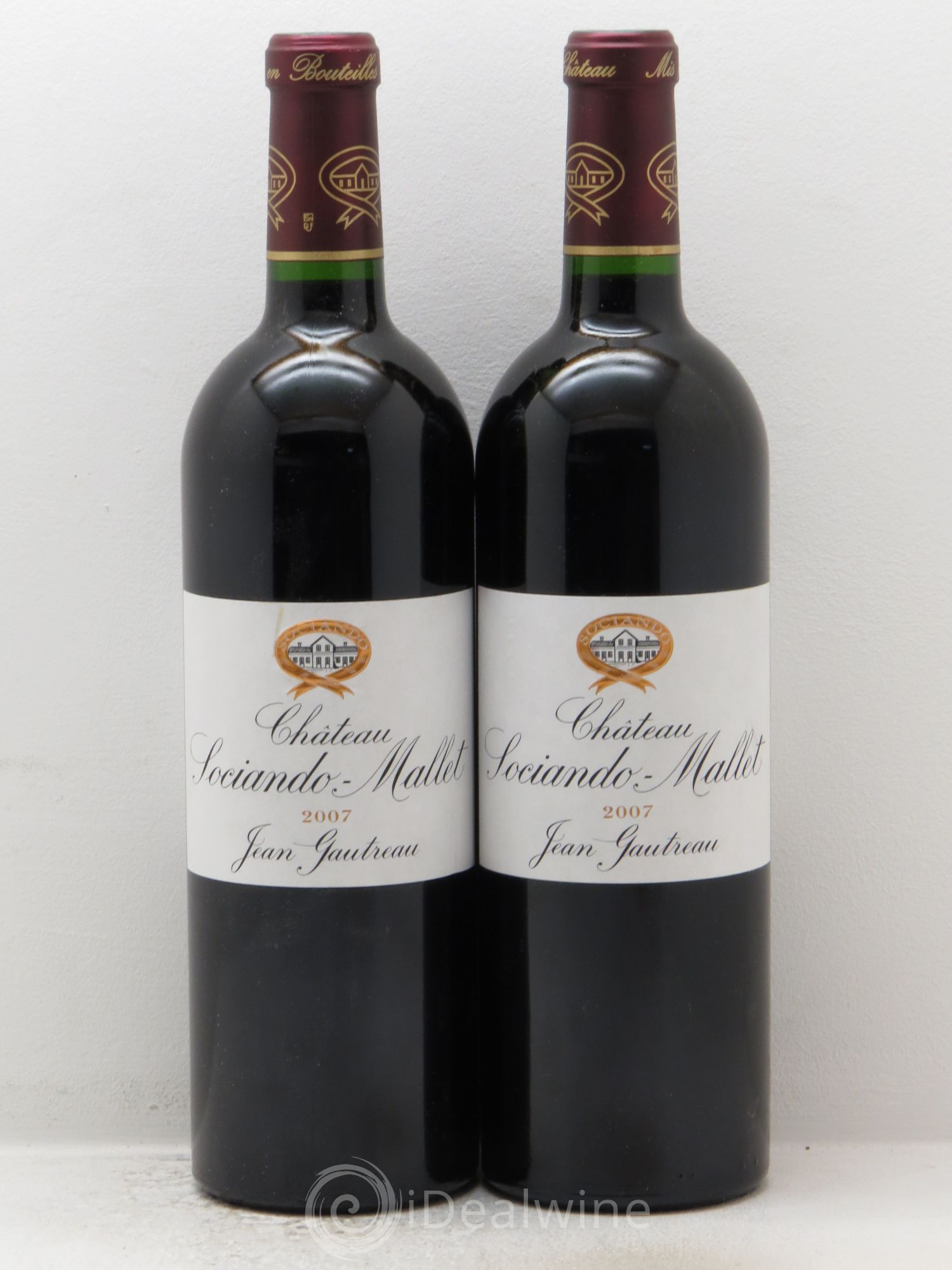 Château Sociando Mallet 2007 - Lot de 2 bouteilles - 0