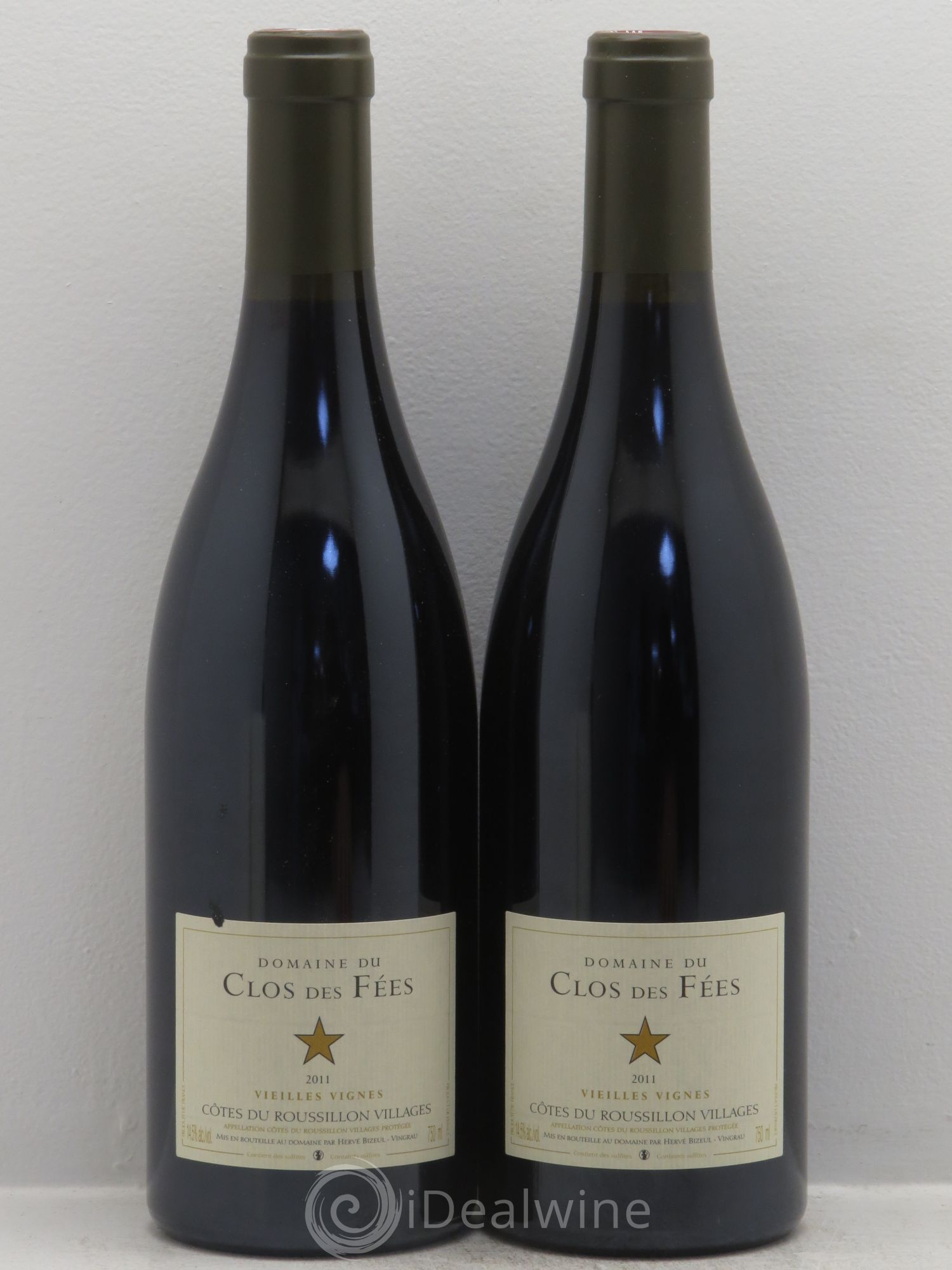Côtes du Roussillon Villages Clos des Fées Vieilles vignes Hervé Bizeul 2011 - Lot de 2 bouteilles - 0