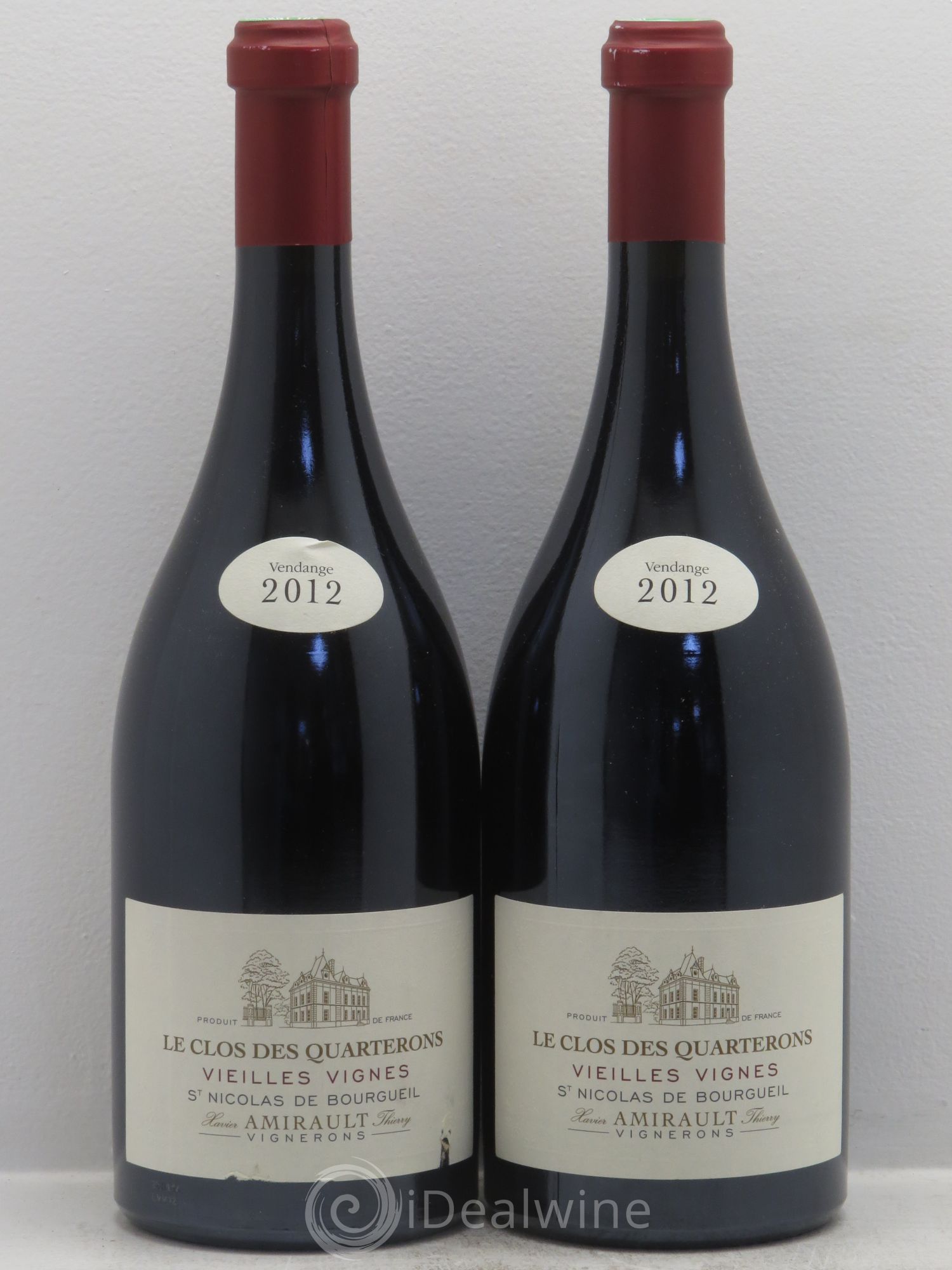Saint-Nicolas de Bourgueil Le Clos des Quarterons vieilles vignes Xavier et Thierry Amirault 2012 - Posten von 2 Flaschen - 0