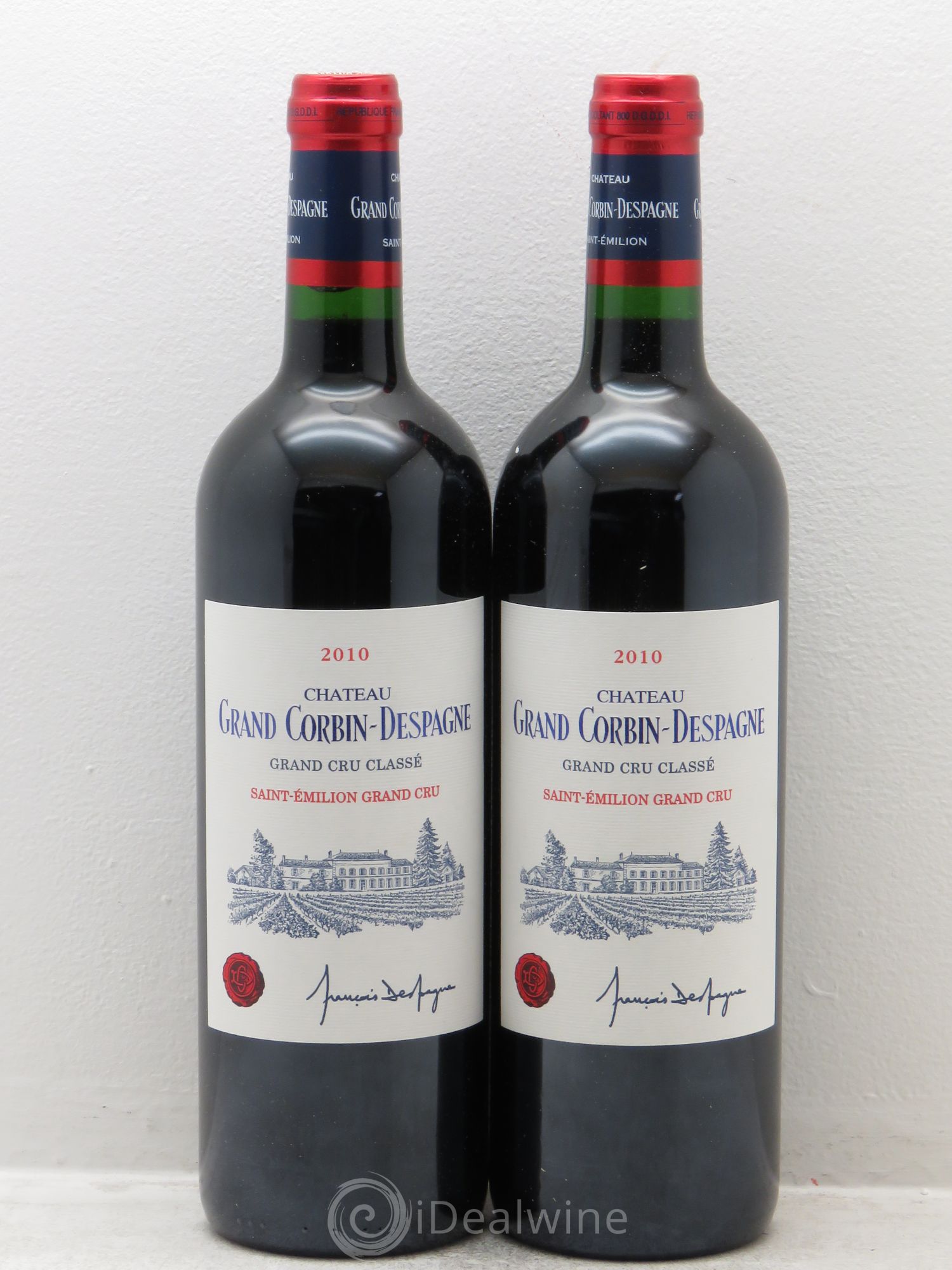Château Grand Corbin Despagne Grand Cru Classé 2010 - Lot de 2 bouteilles - 0