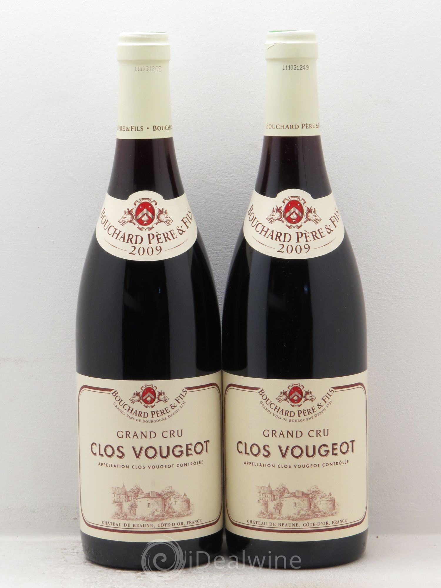 Clos de Vougeot Grand Cru Bouchard Père & Fils (sans prix de réserve) 2009 - Lot de 2 bouteilles - 0