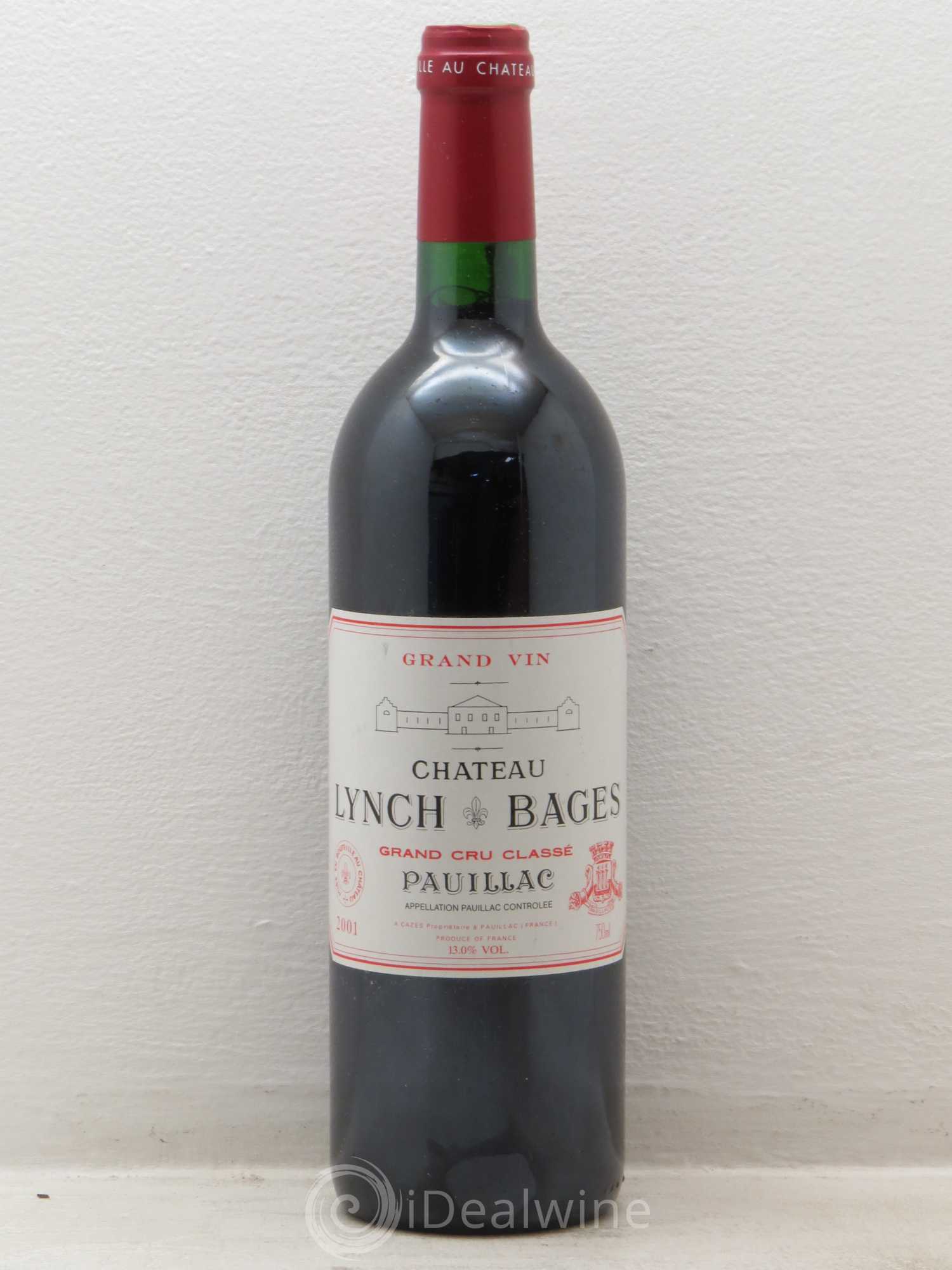Château Lynch Bages 5ème Grand Cru Classé 2001 - Lot de 1 bouteille - 0