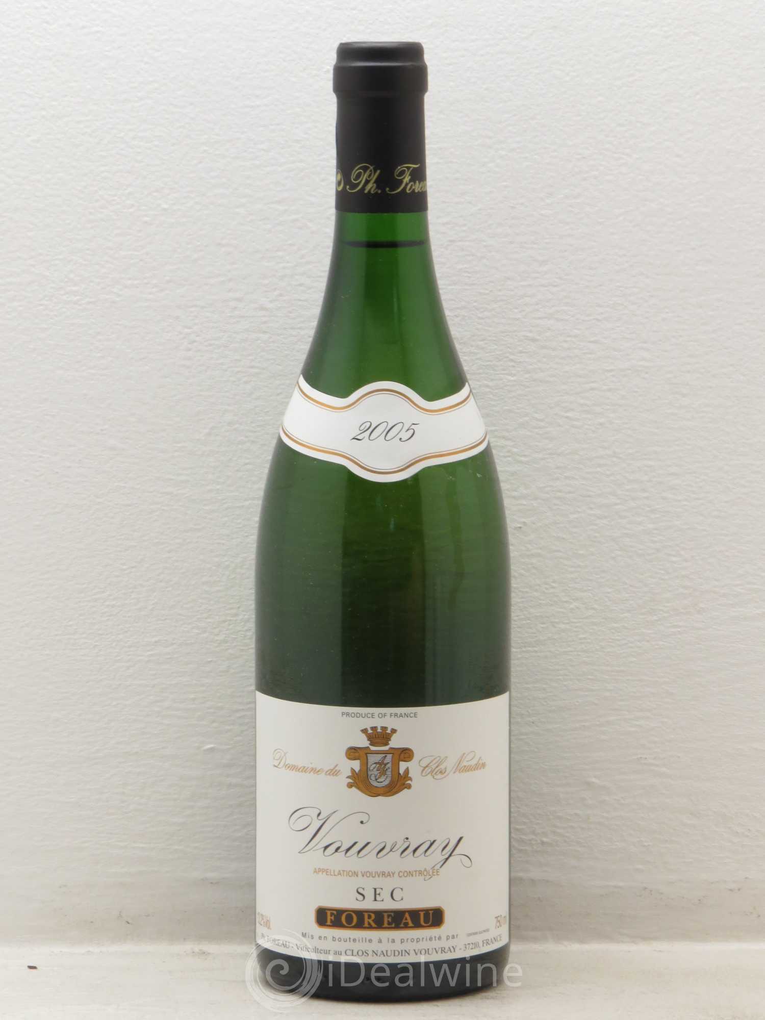 Vouvray Sec Clos Naudin - Philippe Foreau 2005 - Lot de 1 bouteille - 0