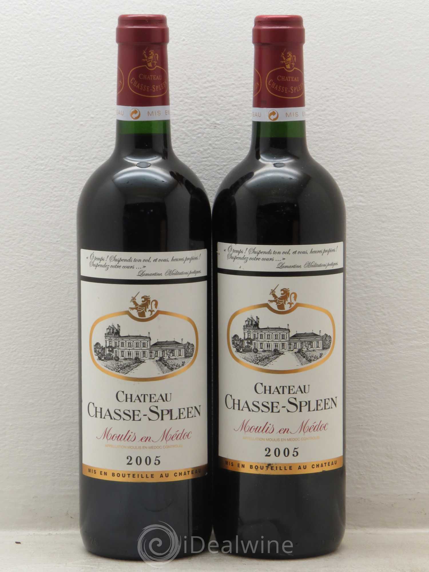 Château Chasse Spleen 2005 - Lot de 2 bouteilles - 0