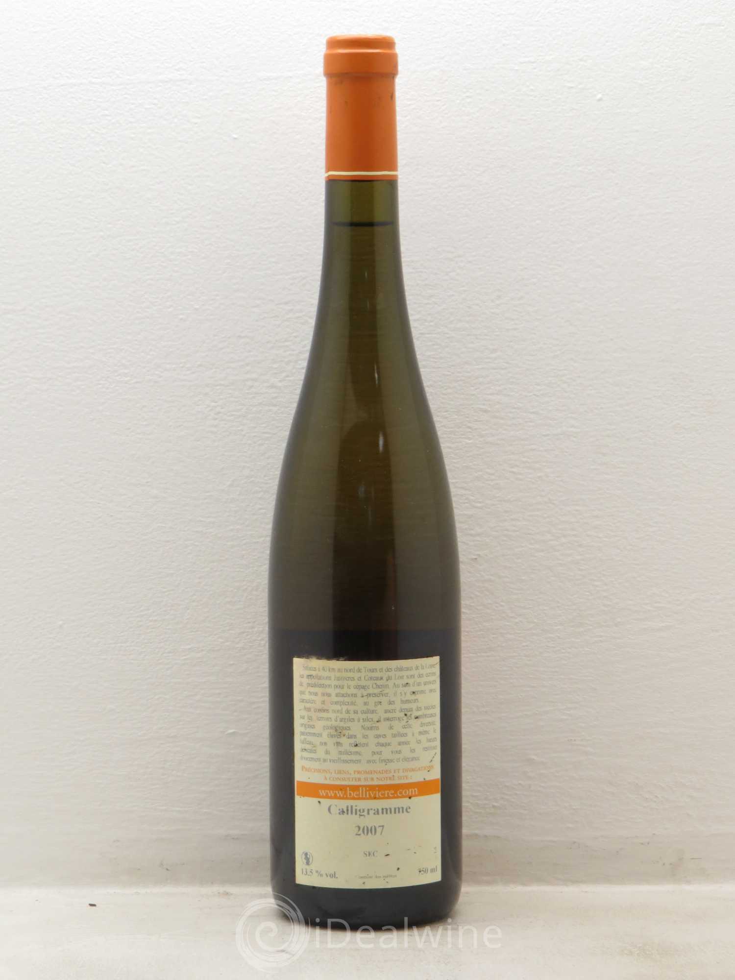 Jasnières Calligramme de Bellivière 2007 - Posten von 1 Flasche - 1